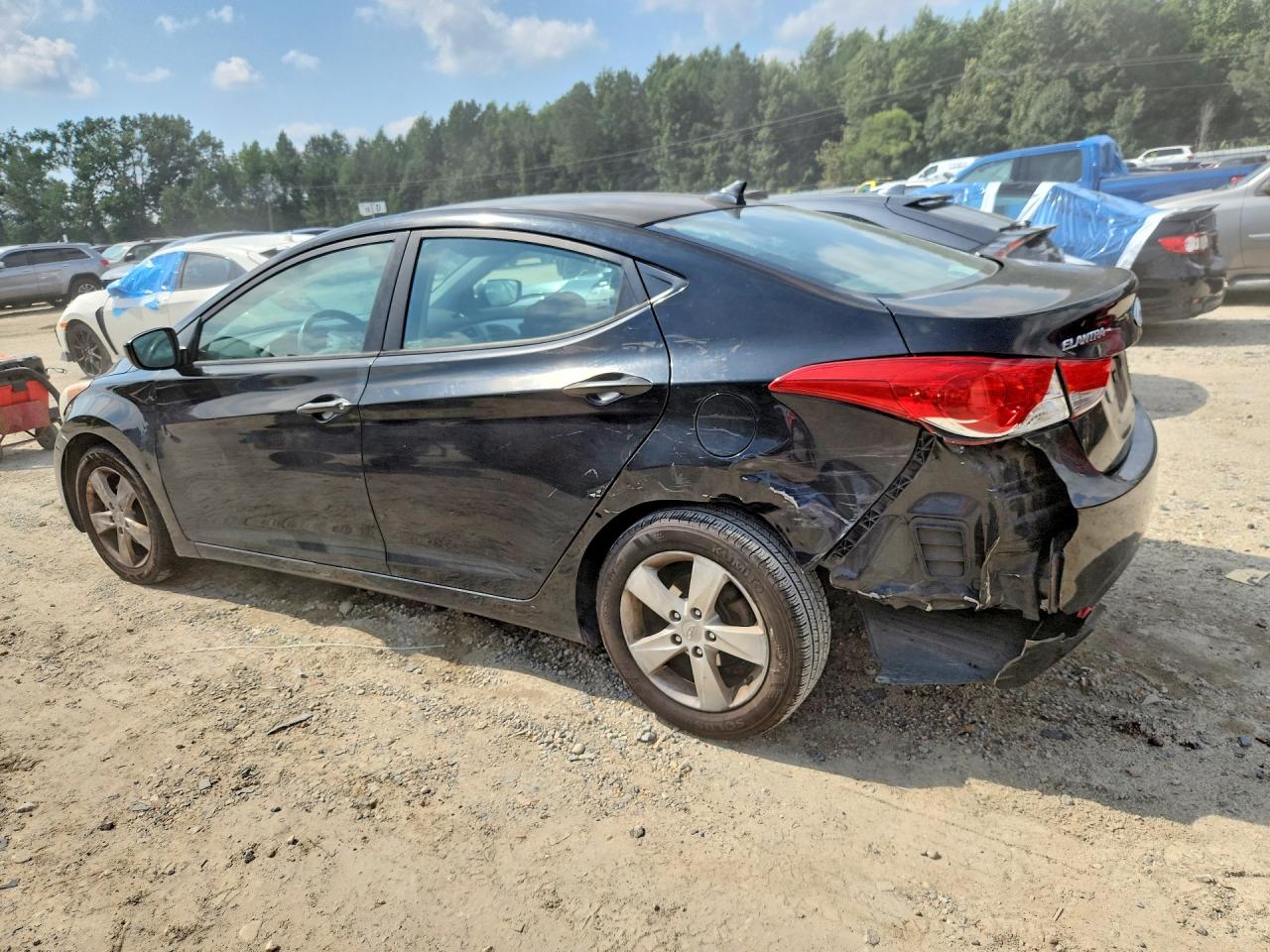 2013 Hyundai Elantra Gls Black vin: KMHDH4AE8DU611917