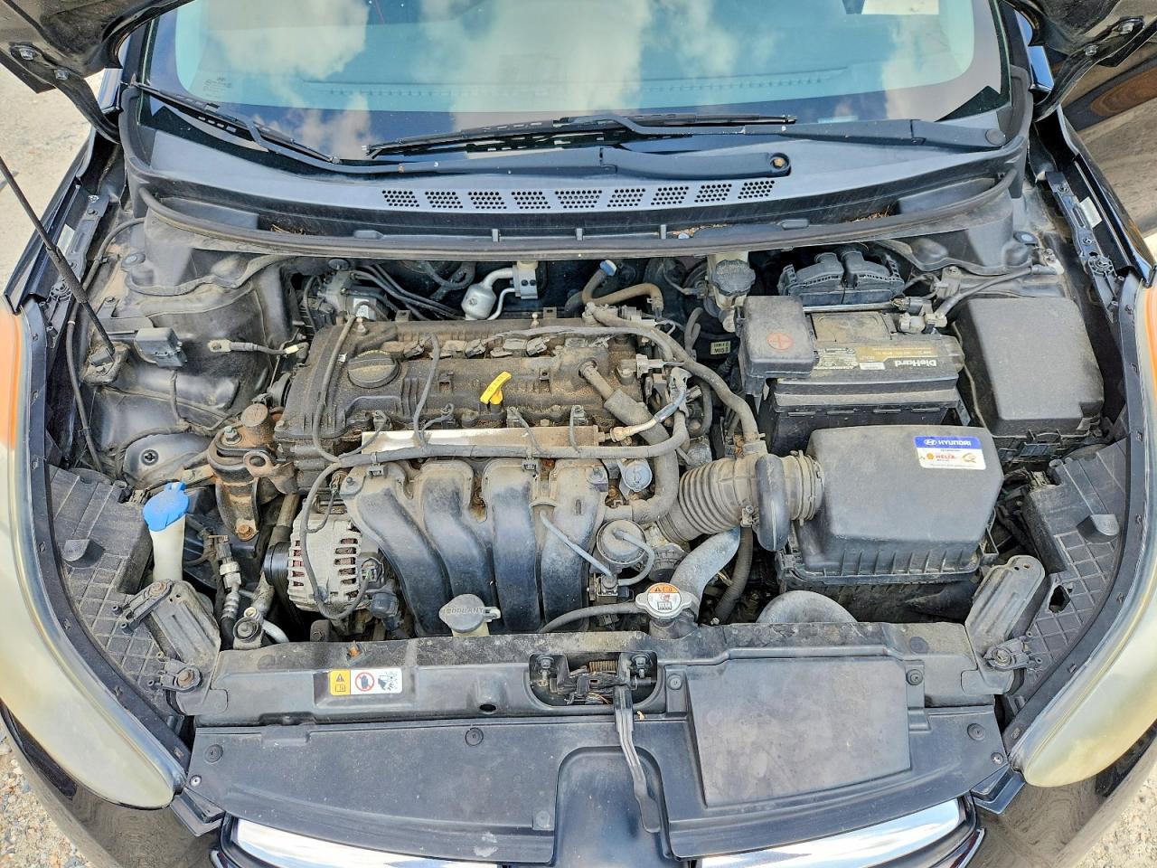2013 Hyundai Elantra Gls Black vin: KMHDH4AE8DU611917
