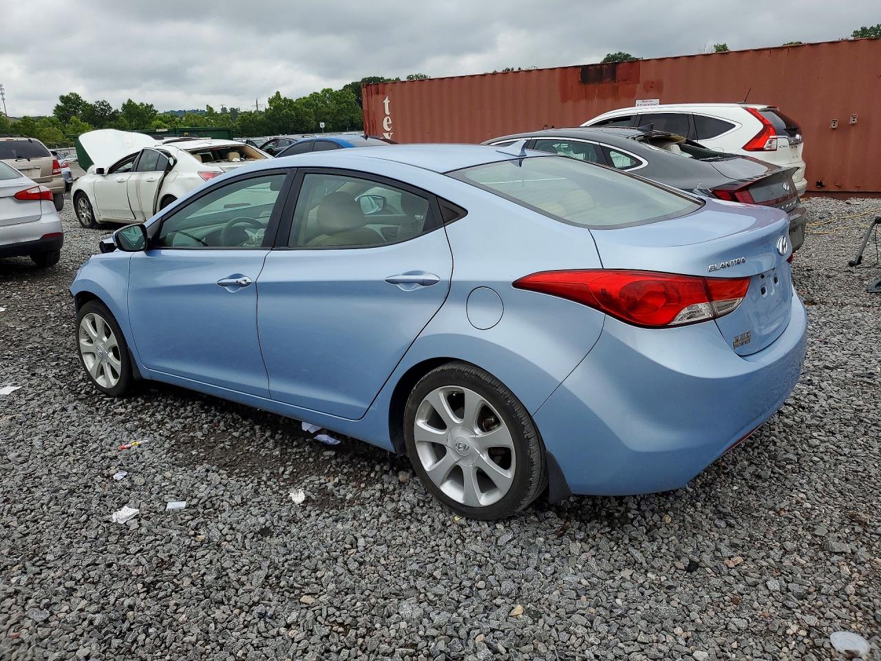 2013 Hyundai Elantra Limited Blue vin: KMHDH4AE8DU630709