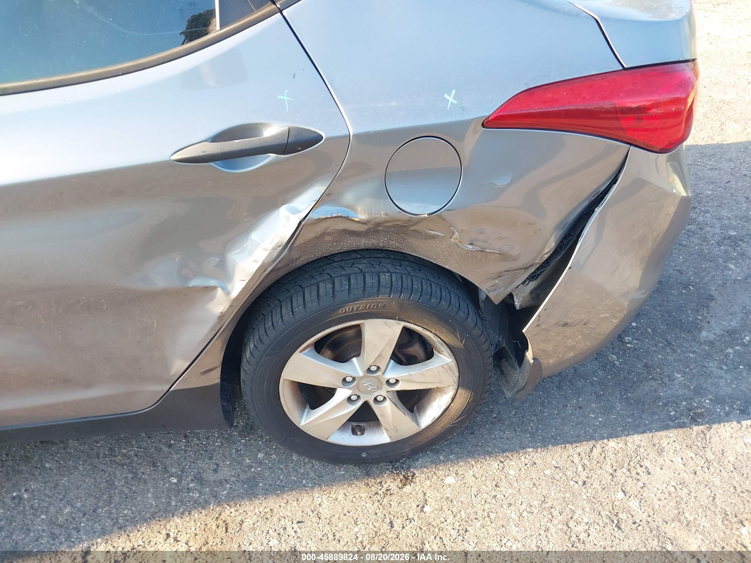 2013 Hyundai Elantra Gls/limited Gray vin: KMHDH4AE8DU634615