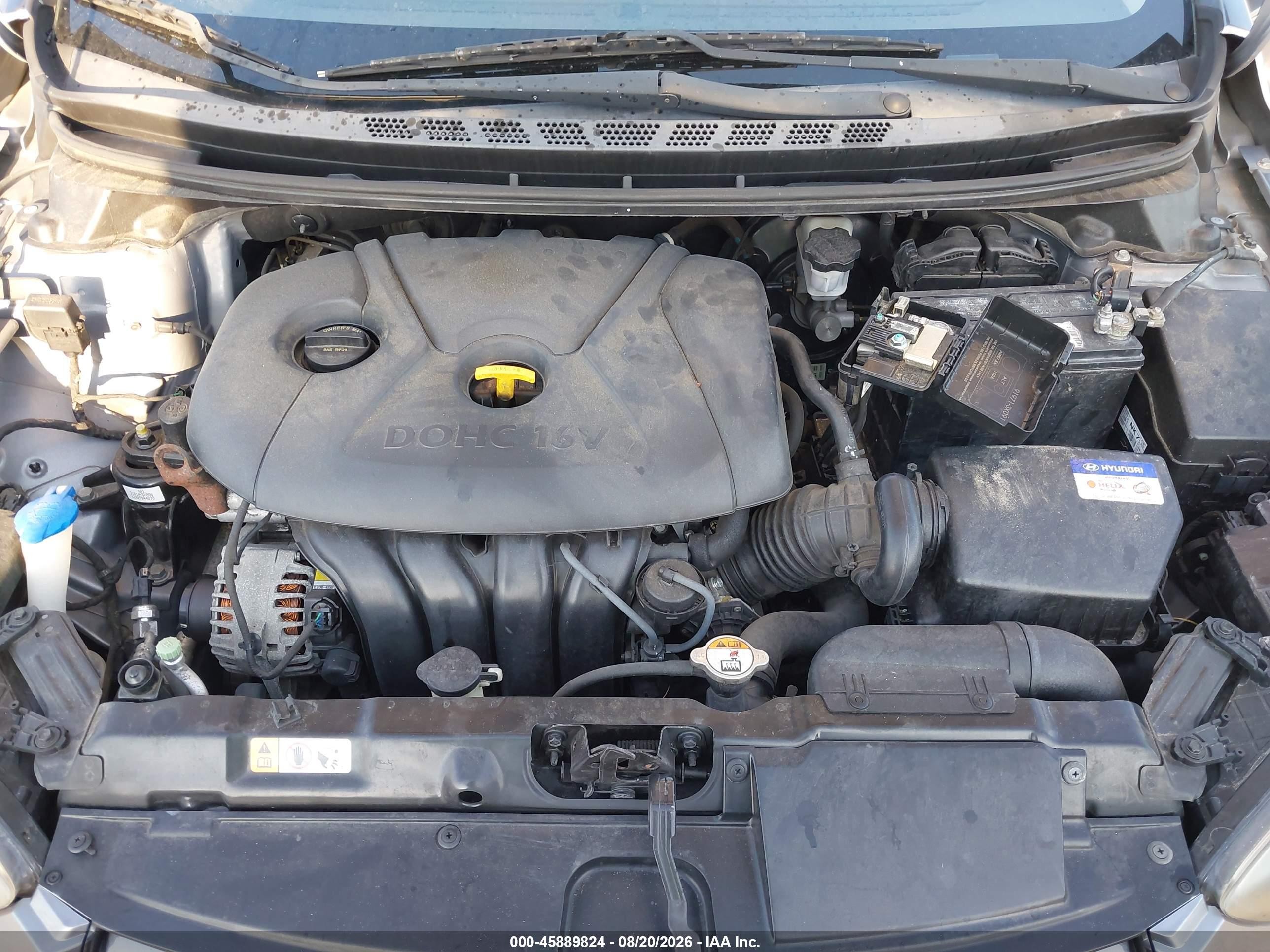 2013 Hyundai Elantra Gls/limited Gray vin: KMHDH4AE8DU634615
