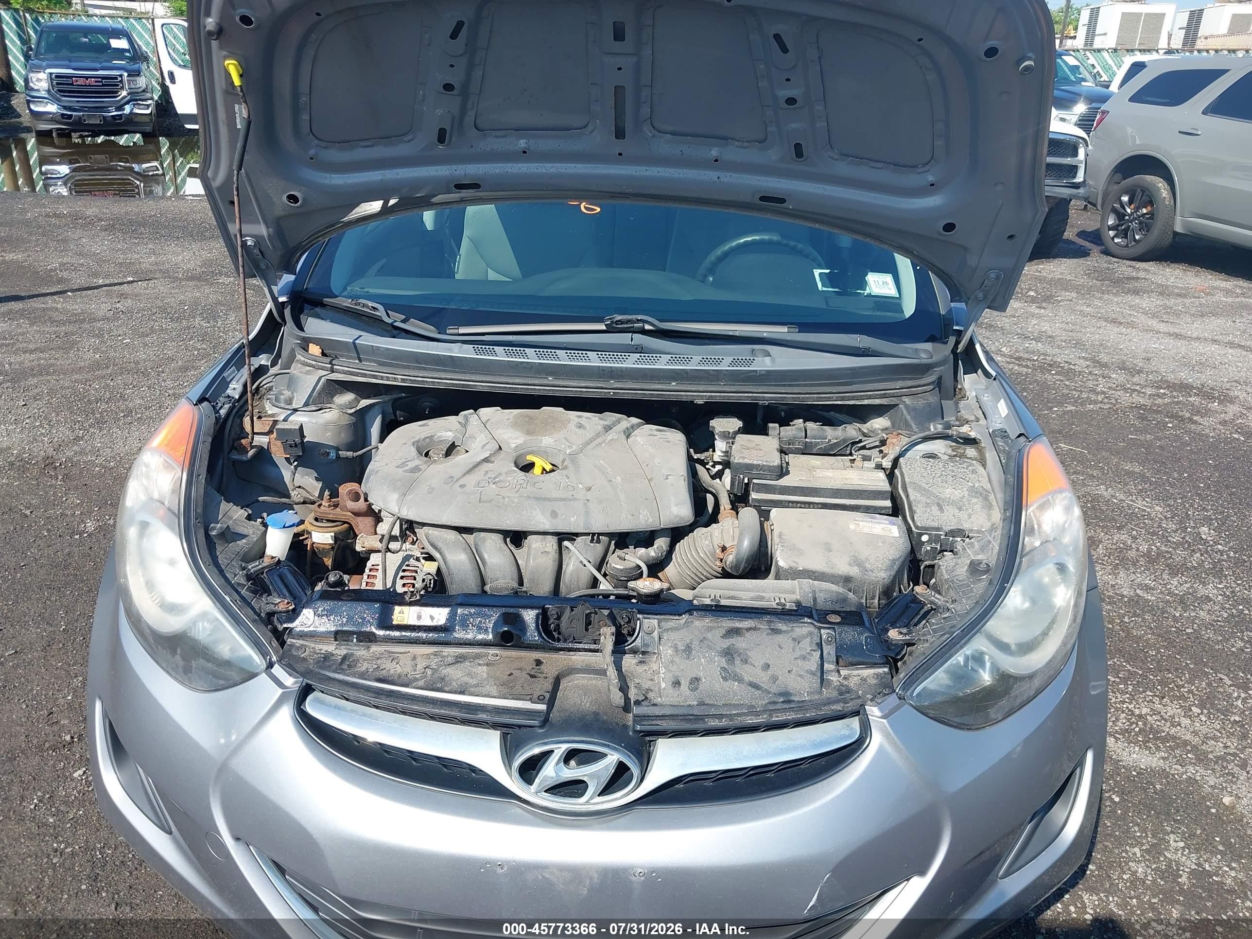 2013 Hyundai Elantra Gls Silver vin: KMHDH4AE8DU643573