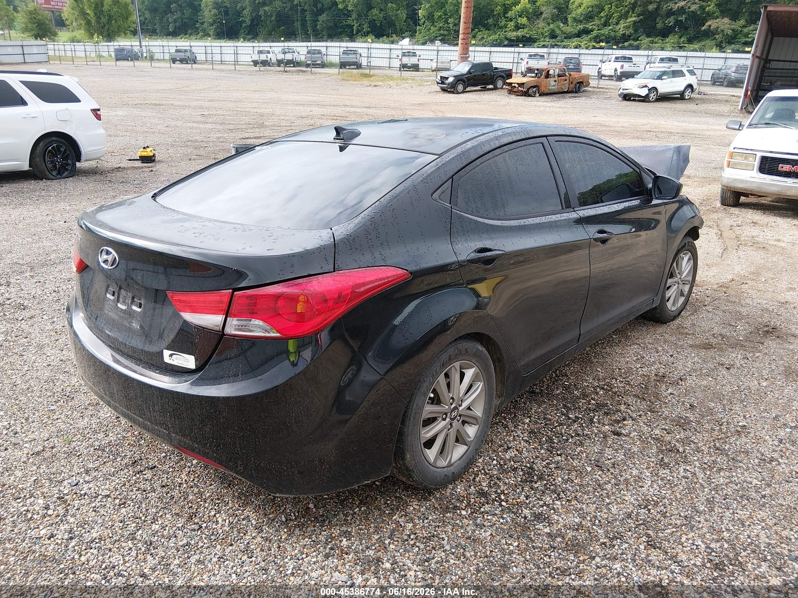 2013 Hyundai Elantra Gls Black vin: KMHDH4AE8DU680560