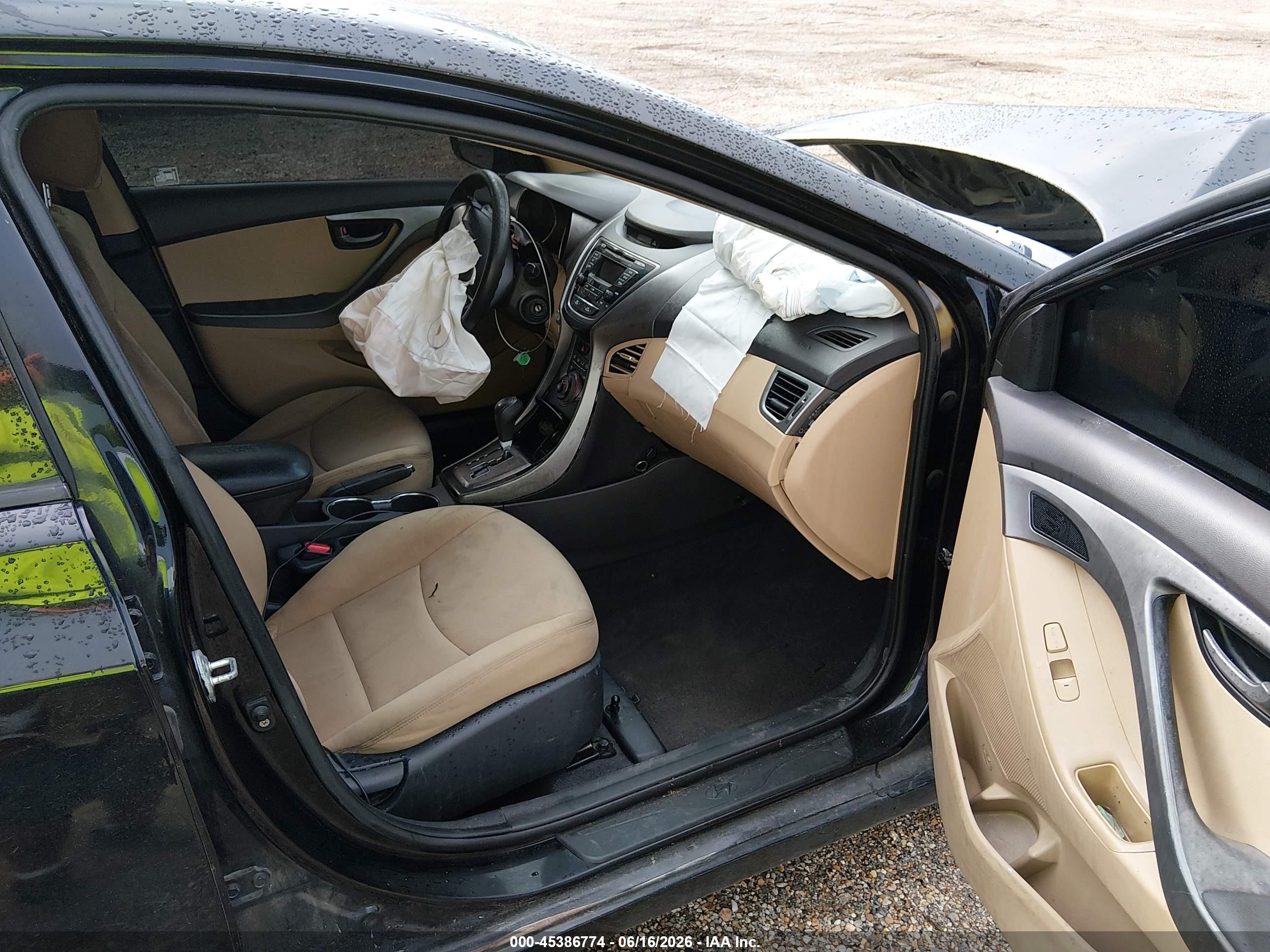 2013 Hyundai Elantra Gls Black vin: KMHDH4AE8DU680560