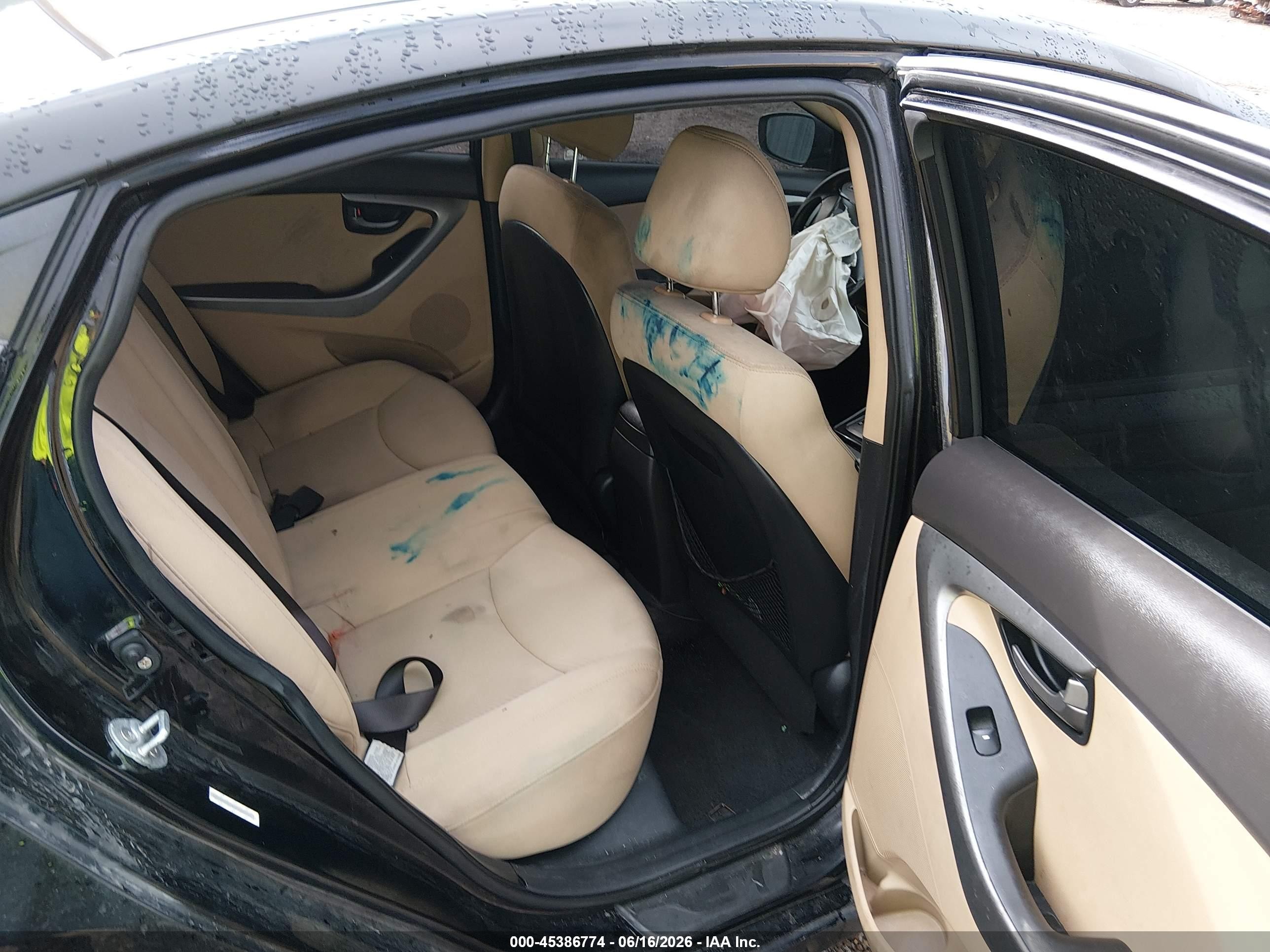 2013 Hyundai Elantra Gls Black vin: KMHDH4AE8DU680560