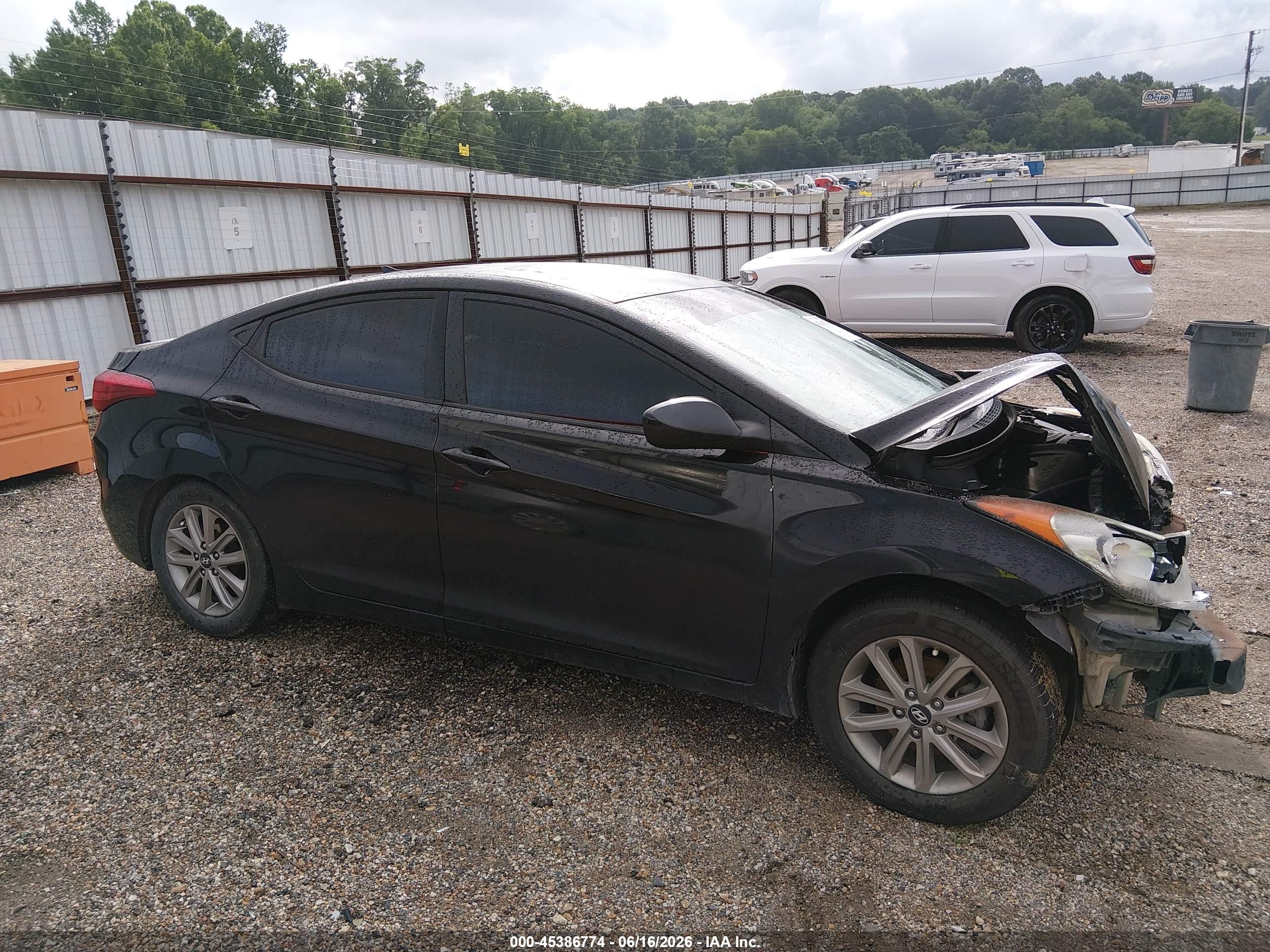 2013 Hyundai Elantra Gls Black vin: KMHDH4AE8DU680560