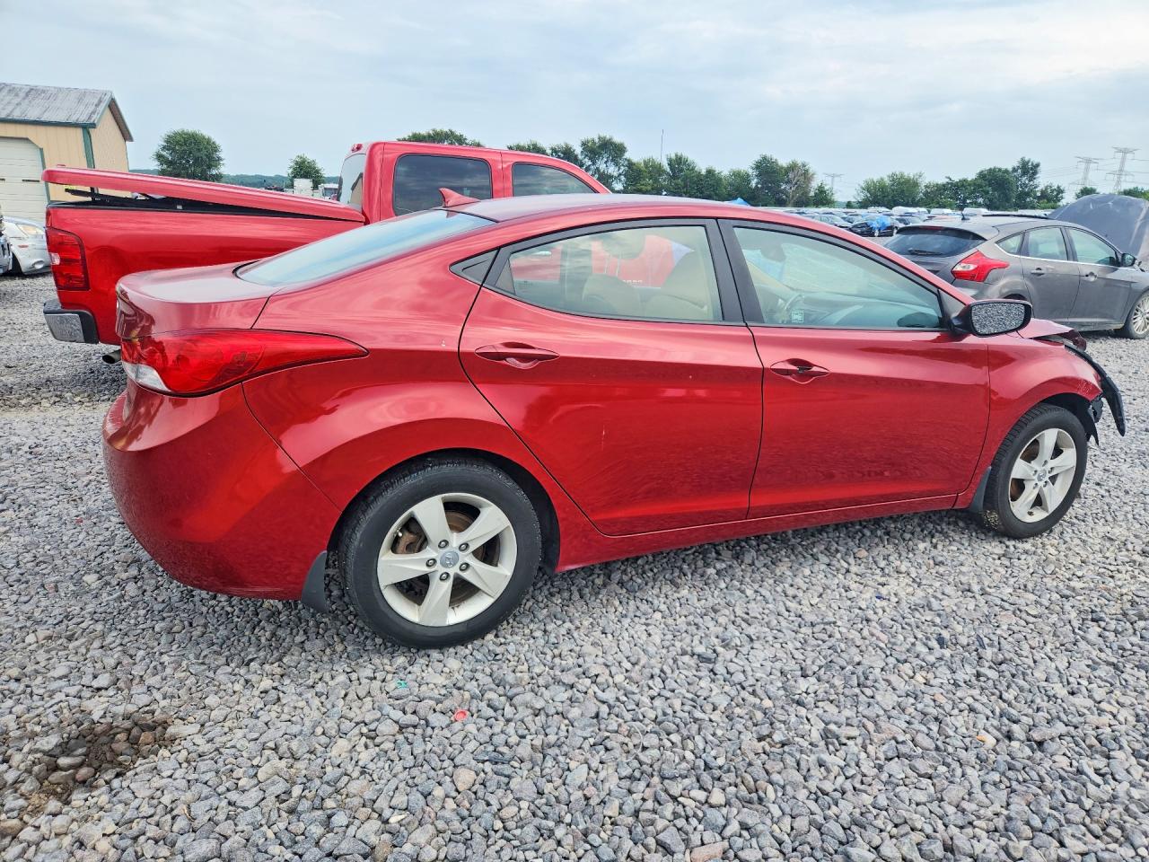 2013 Hyundai Elantra Gls Бордовый vin: KMHDH4AE8DU682342