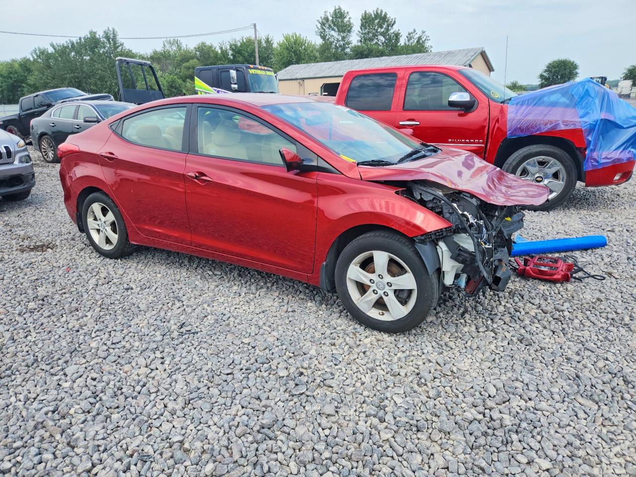 2013 Hyundai Elantra Gls Бордовый vin: KMHDH4AE8DU682342
