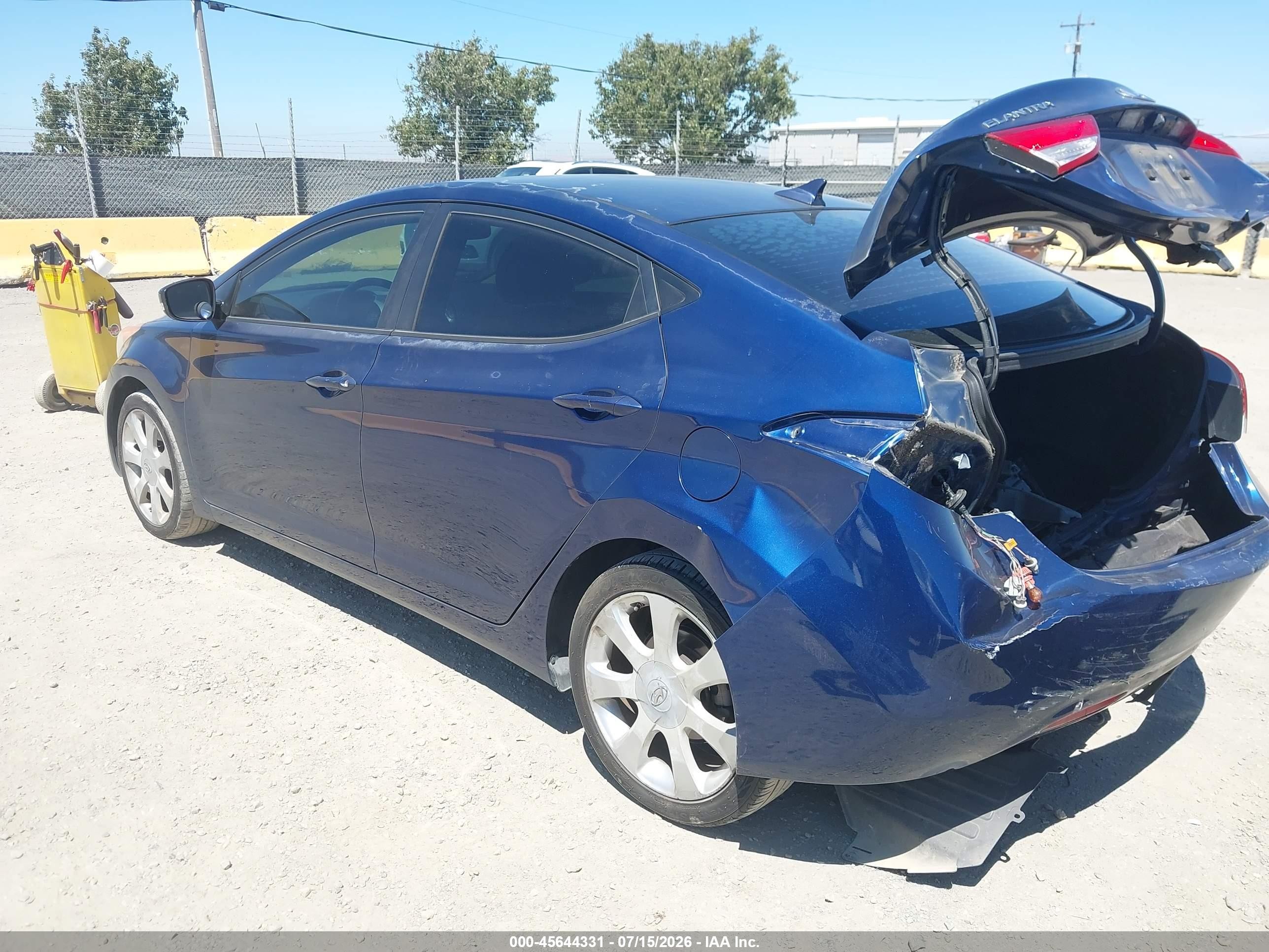 2013 Hyundai Elantra Limited Dark Blue vin: KMHDH4AE8DU689243