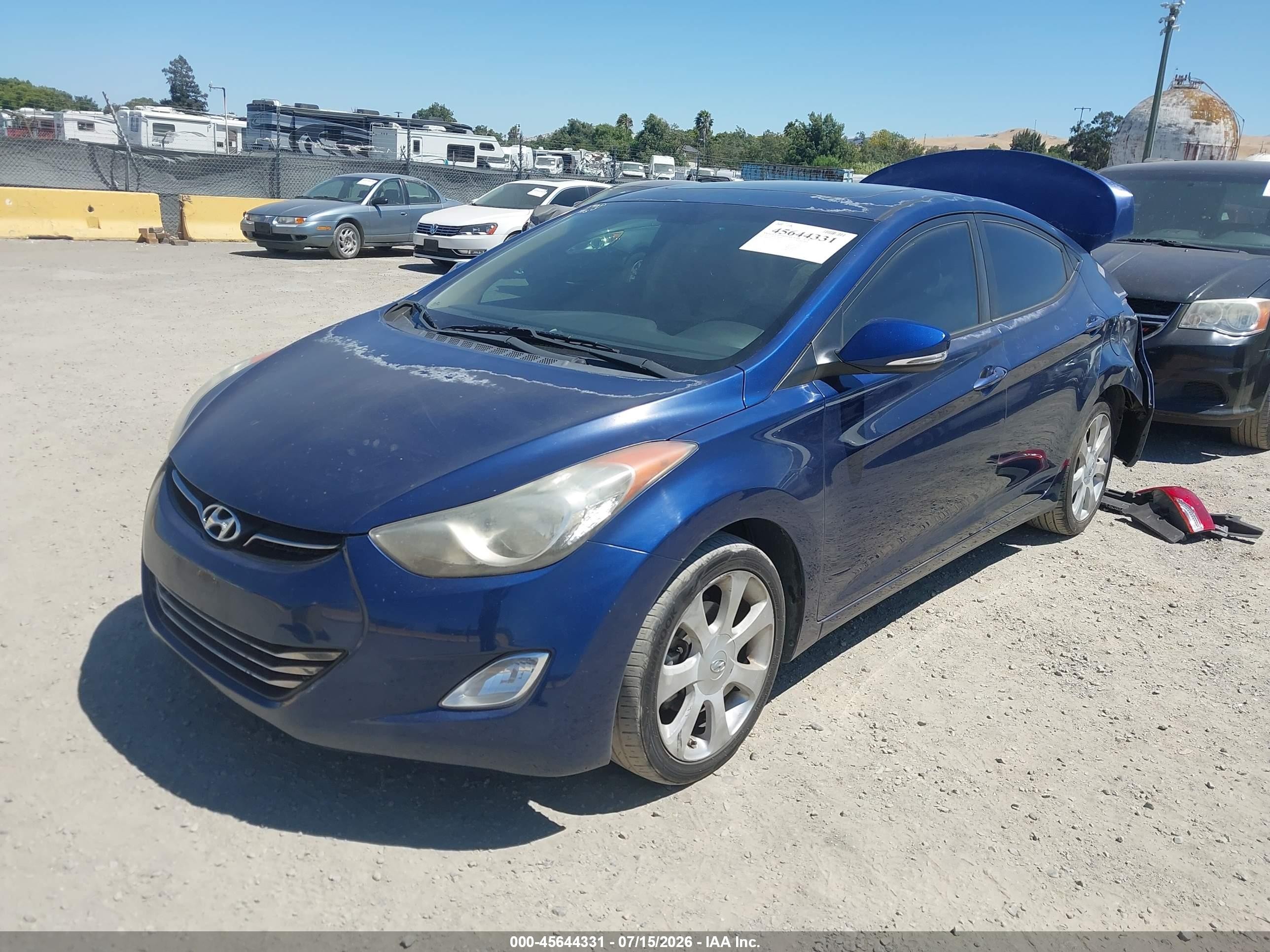 2013 Hyundai Elantra Limited Dark Blue vin: KMHDH4AE8DU689243