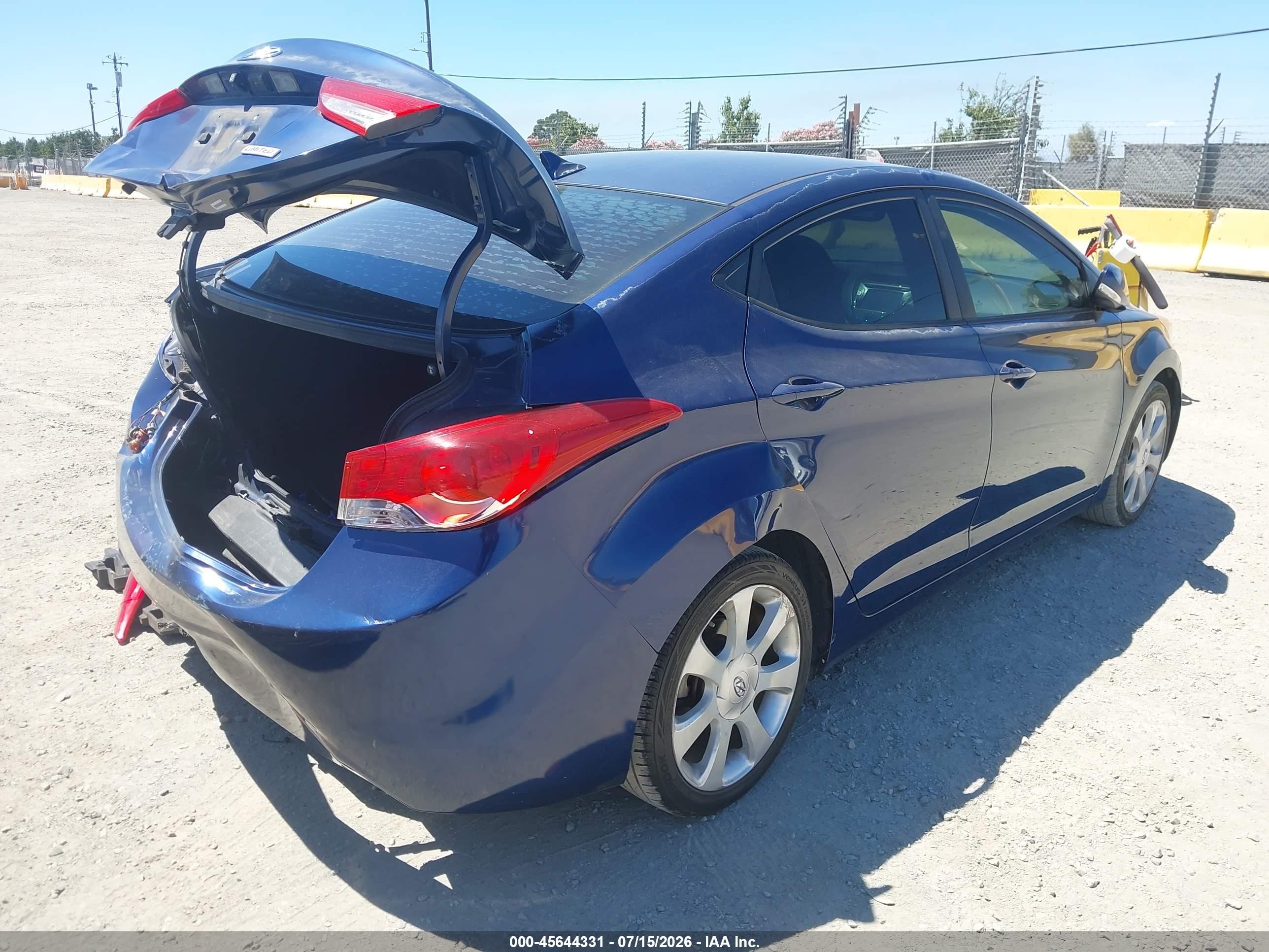 2013 Hyundai Elantra Limited Dark Blue vin: KMHDH4AE8DU689243