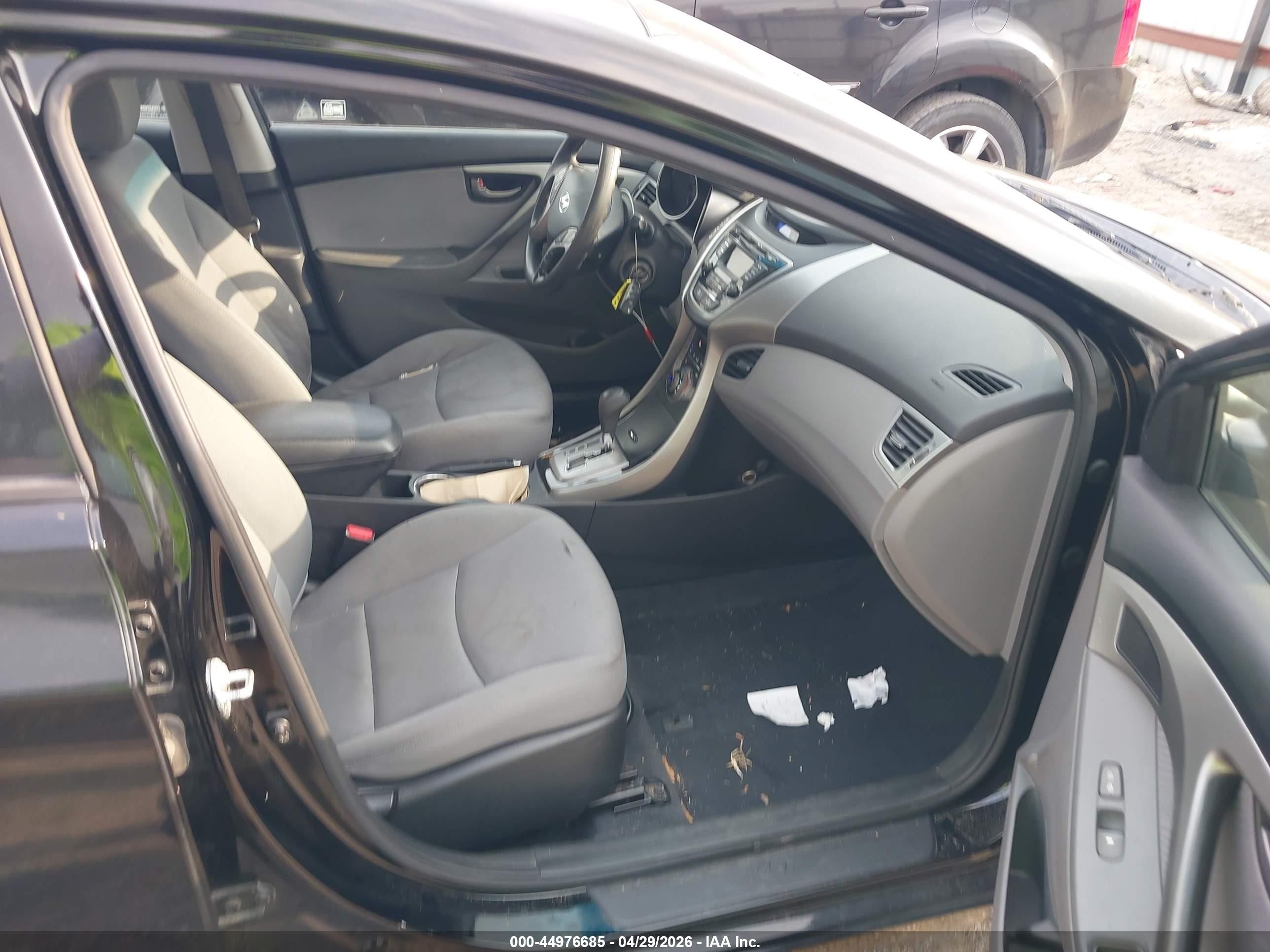 2013 Hyundai Elantra Gls Black vin: KMHDH4AE8DU698962
