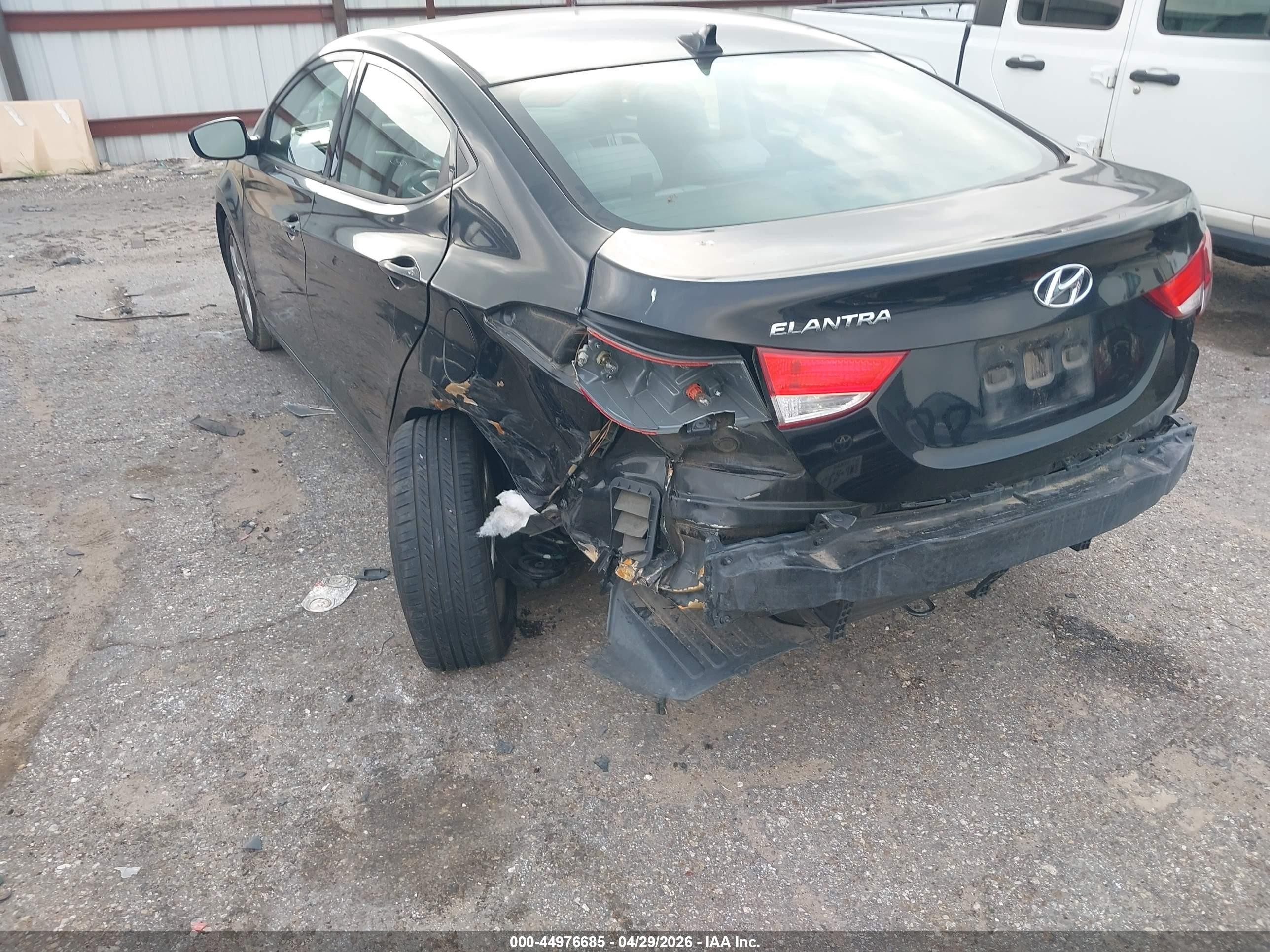 2013 Hyundai Elantra Gls Black vin: KMHDH4AE8DU698962