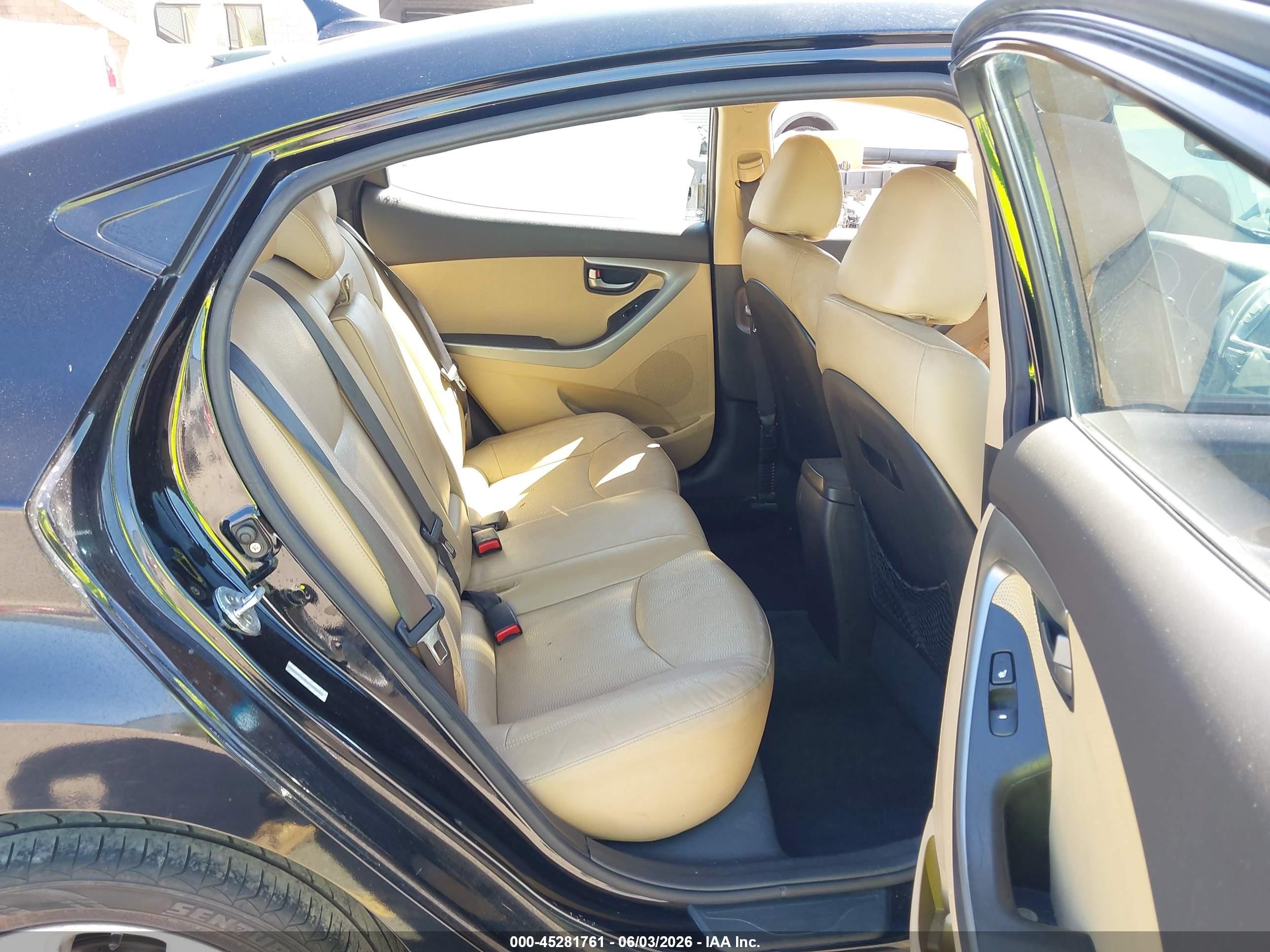 2013 Hyundai Elantra Limited Black vin: KMHDH4AE8DU704064