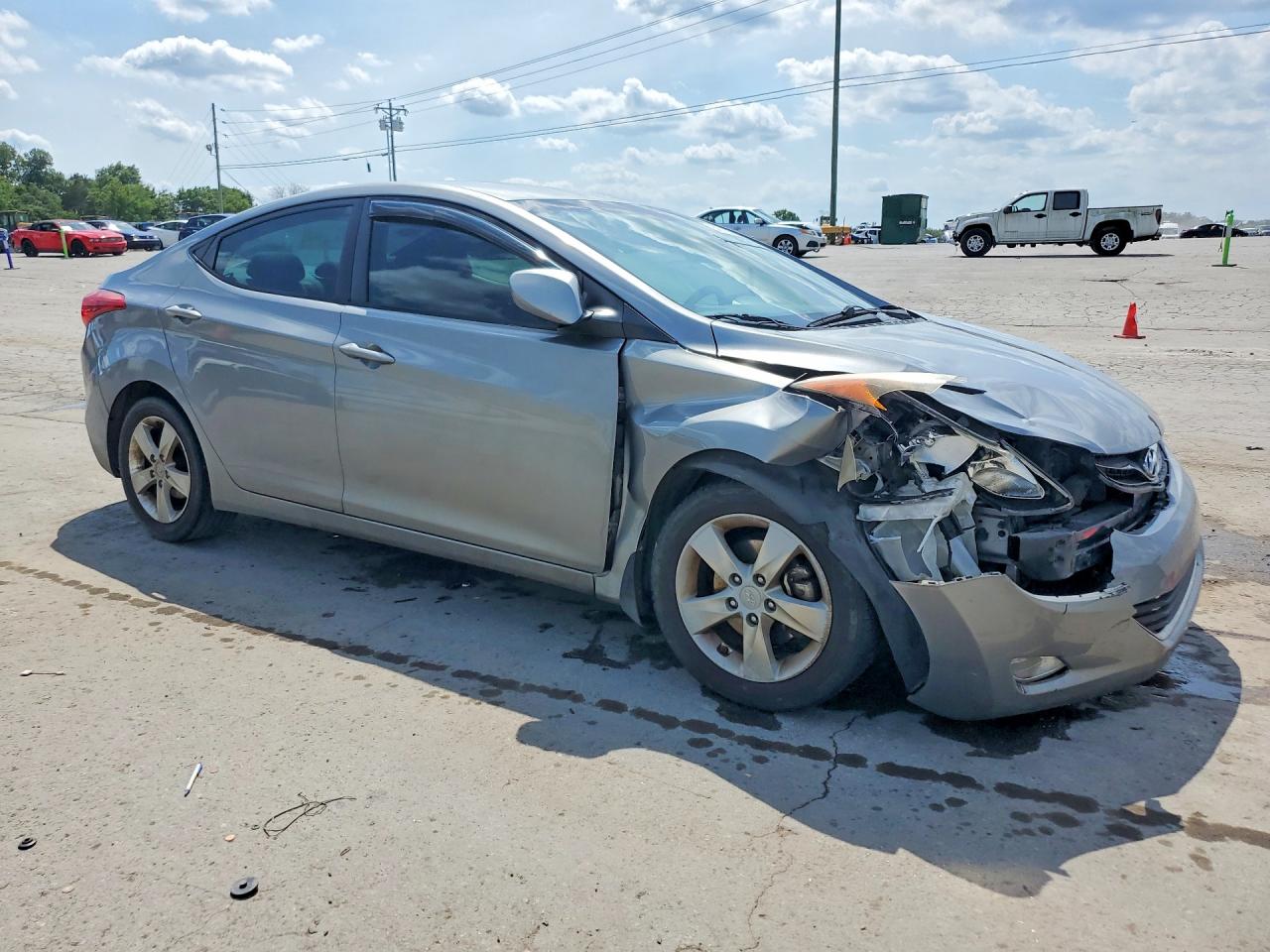 2013 Hyundai Elantra Gls Gray vin: KMHDH4AE8DU730714