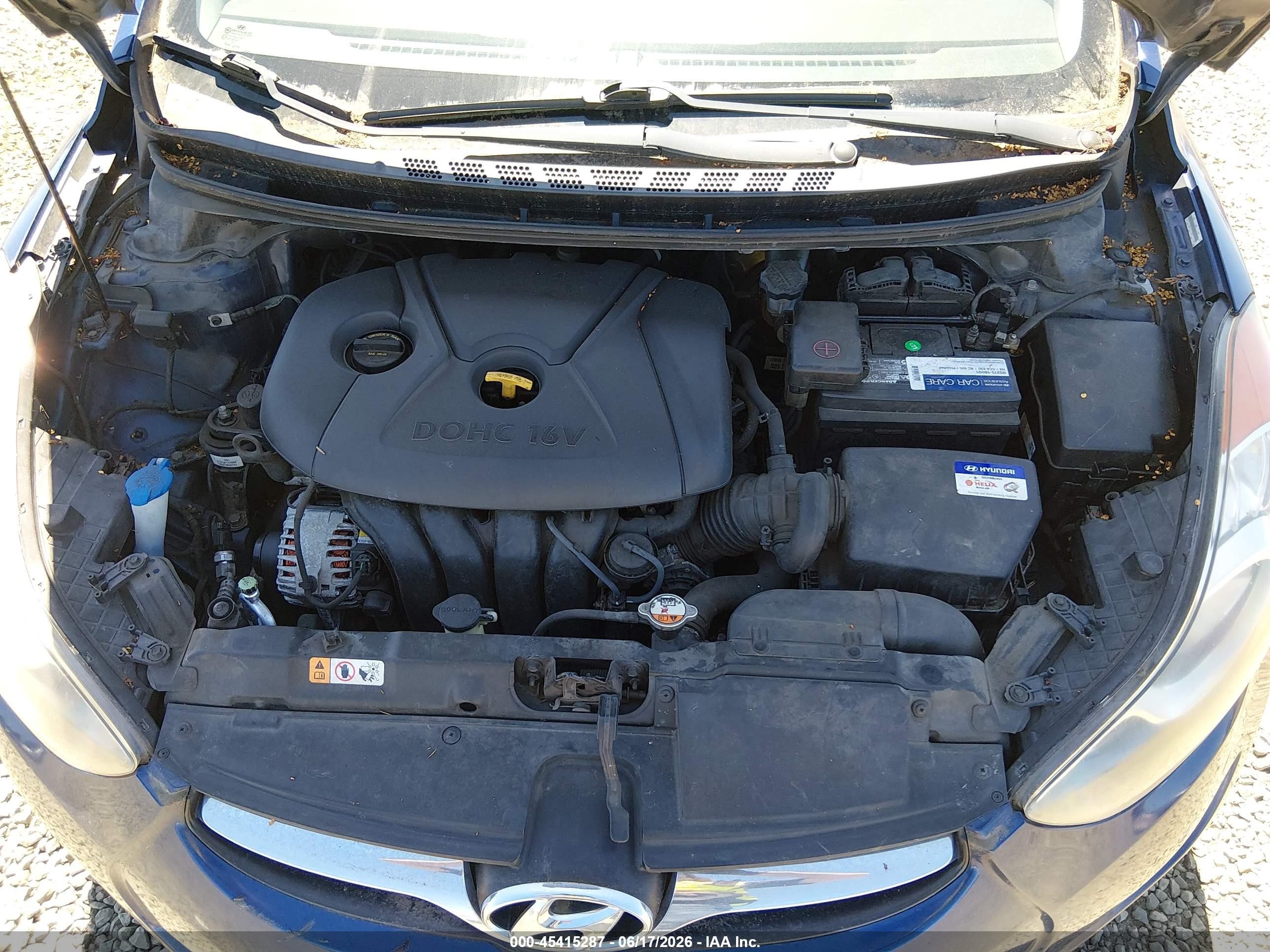2013 Hyundai Elantra Gls Blue vin: KMHDH4AE8DU732723