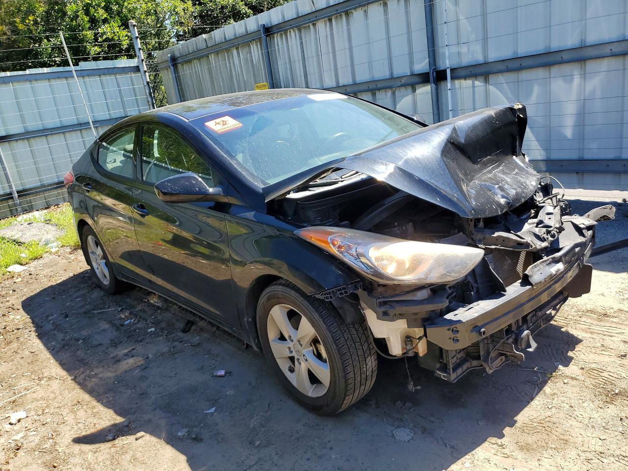 2013 Hyundai Elantra Gls Black vin: KMHDH4AE8DU744113