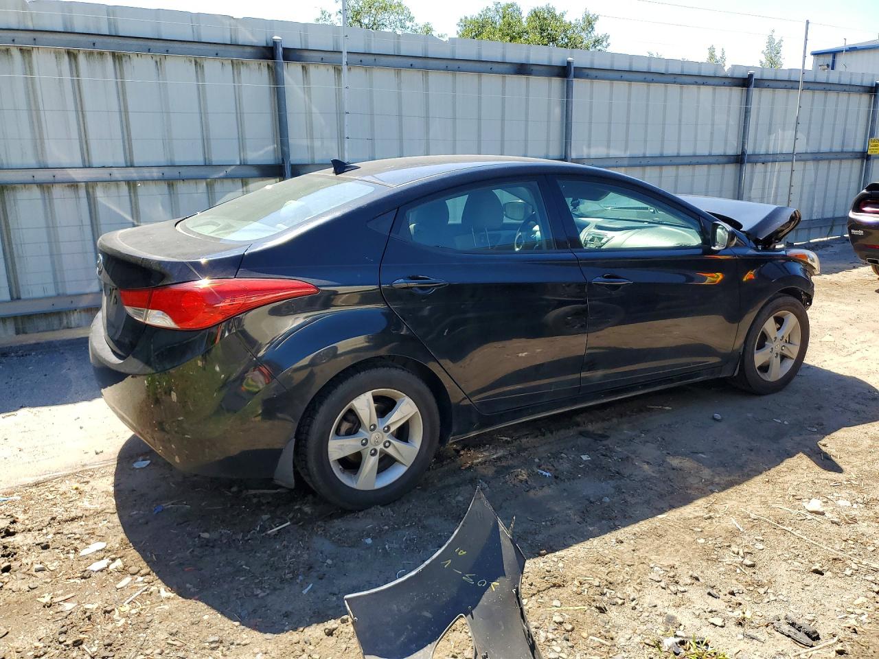 2013 Hyundai Elantra Gls Black vin: KMHDH4AE8DU744113