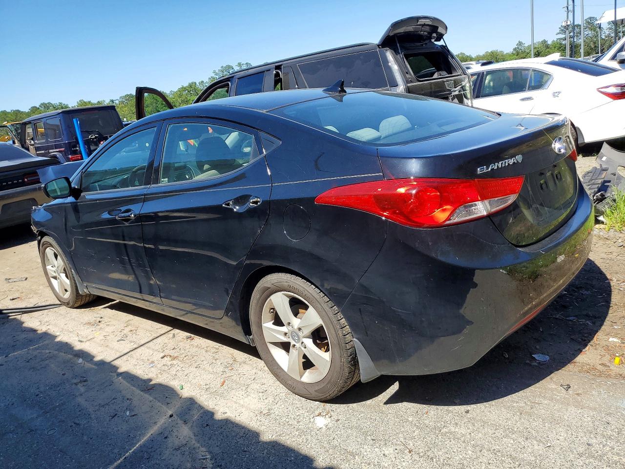 2013 Hyundai Elantra Gls Black vin: KMHDH4AE8DU744113