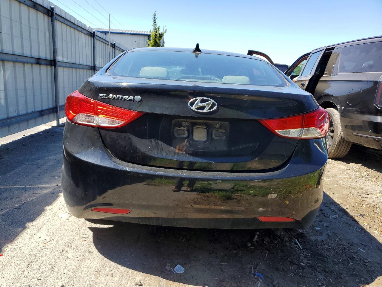 2013 Hyundai Elantra Gls Black vin: KMHDH4AE8DU744113