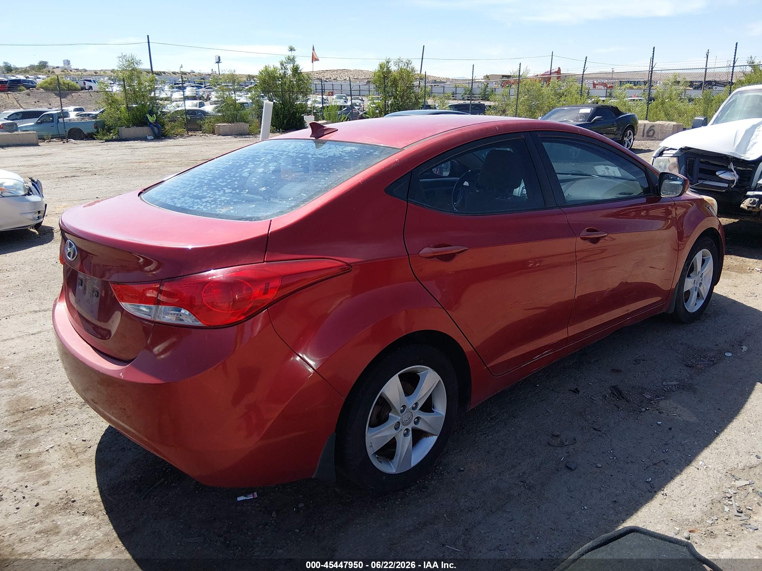 2013 Hyundai Elantra Gls Red vin: KMHDH4AE8DU750588