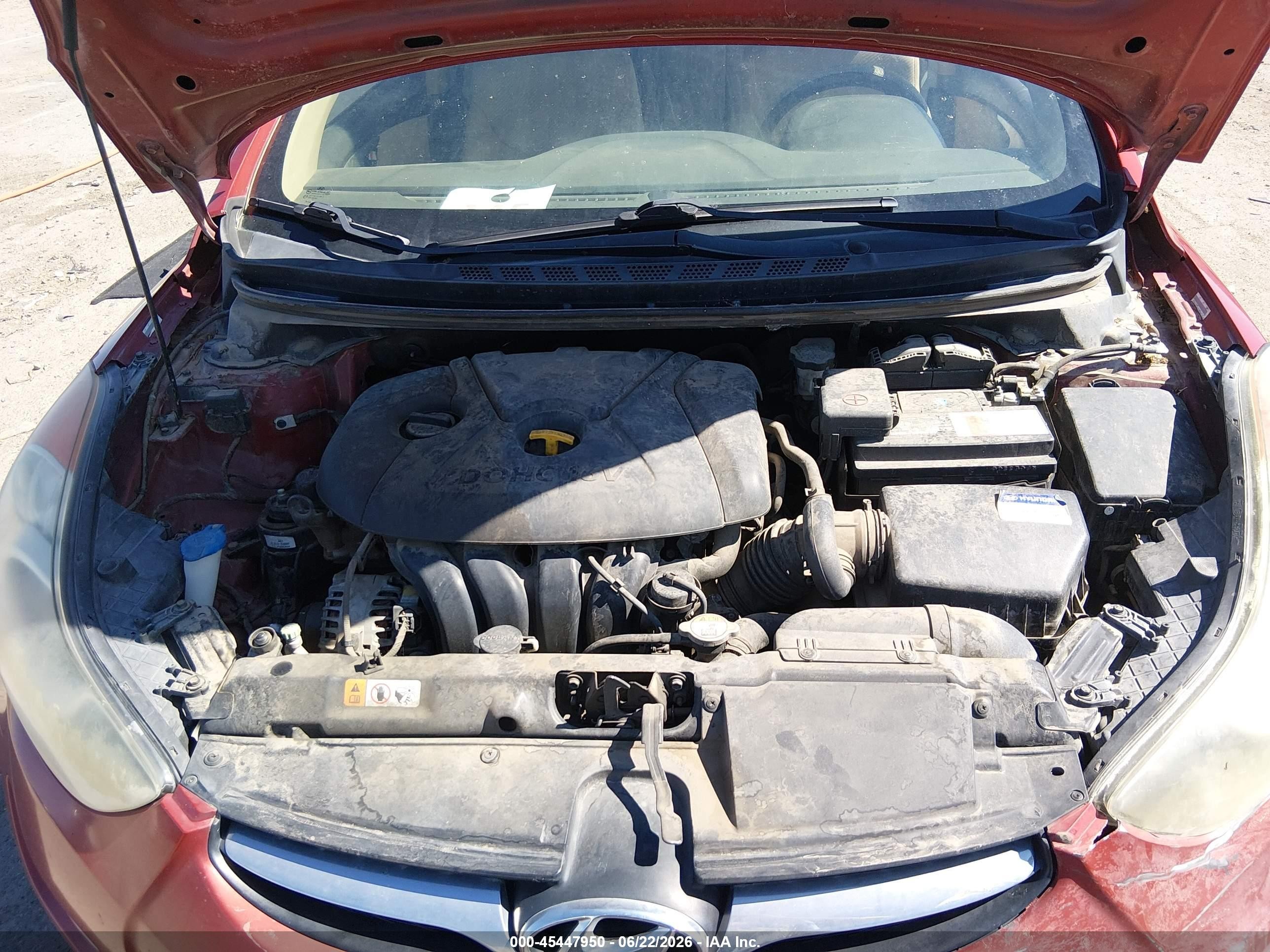 2013 Hyundai Elantra Gls Red vin: KMHDH4AE8DU750588