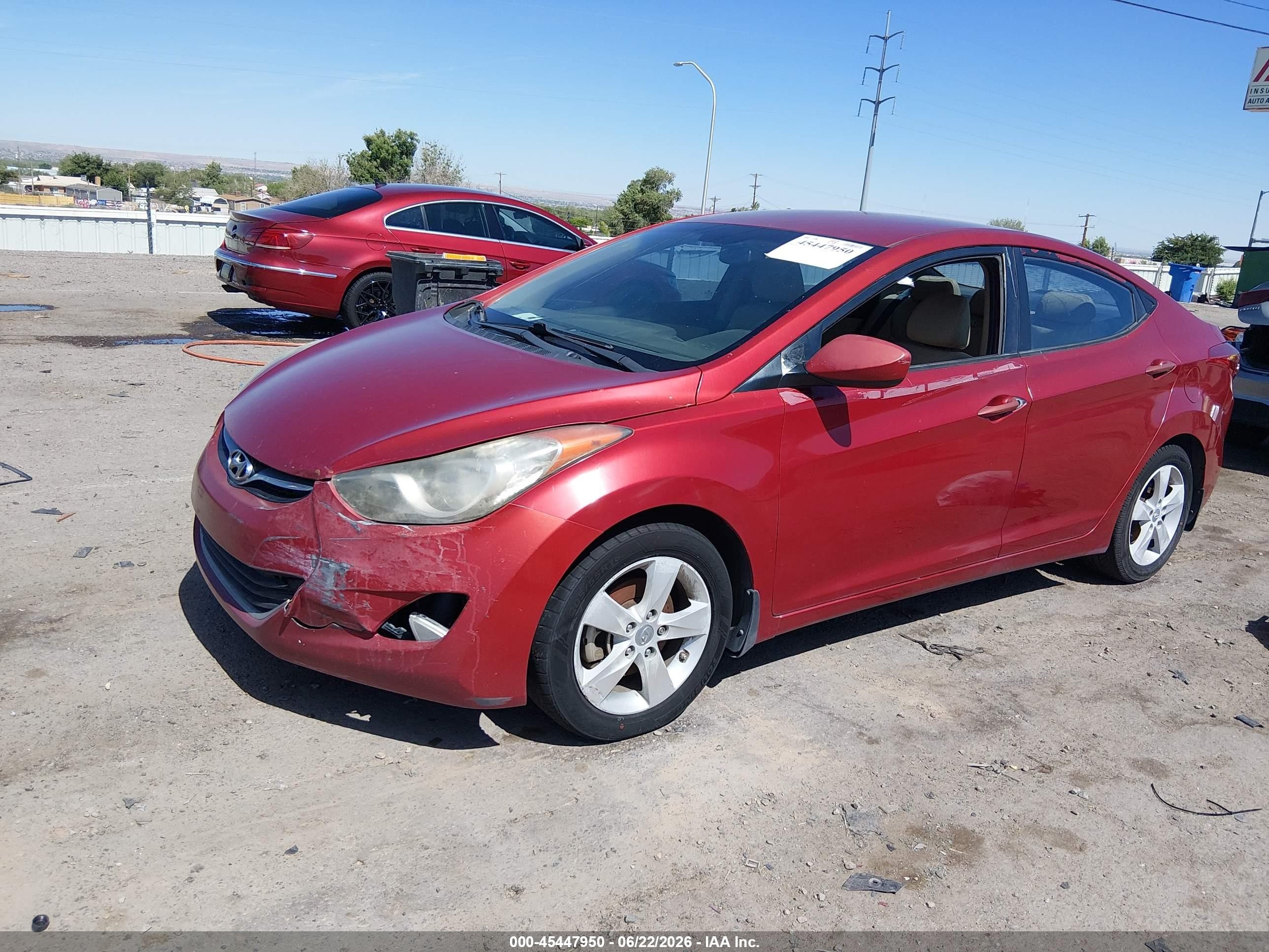 2013 Hyundai Elantra Gls Red vin: KMHDH4AE8DU750588