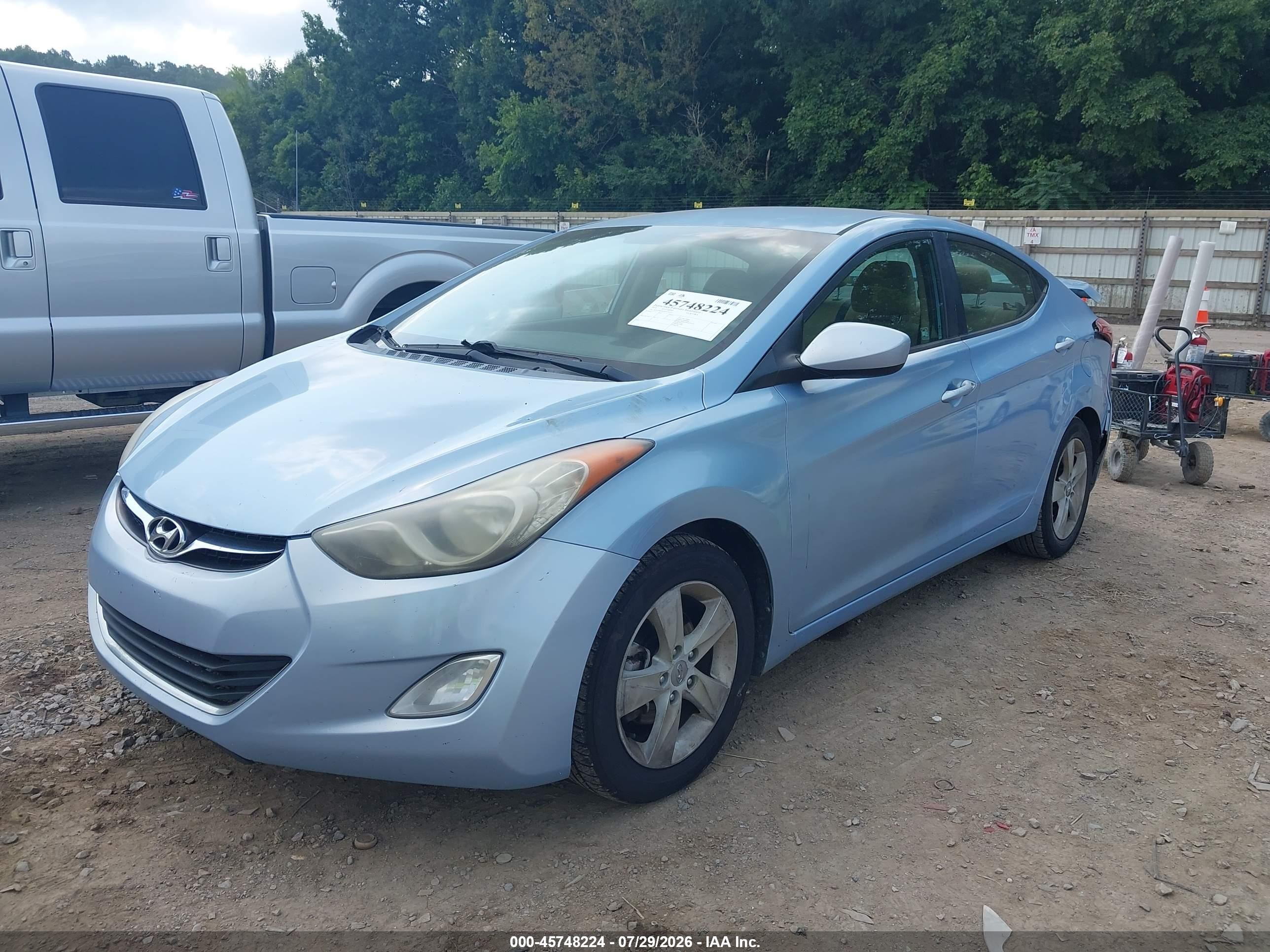 2013 Hyundai Elantra Gls Blue vin: KMHDH4AE8DU755757