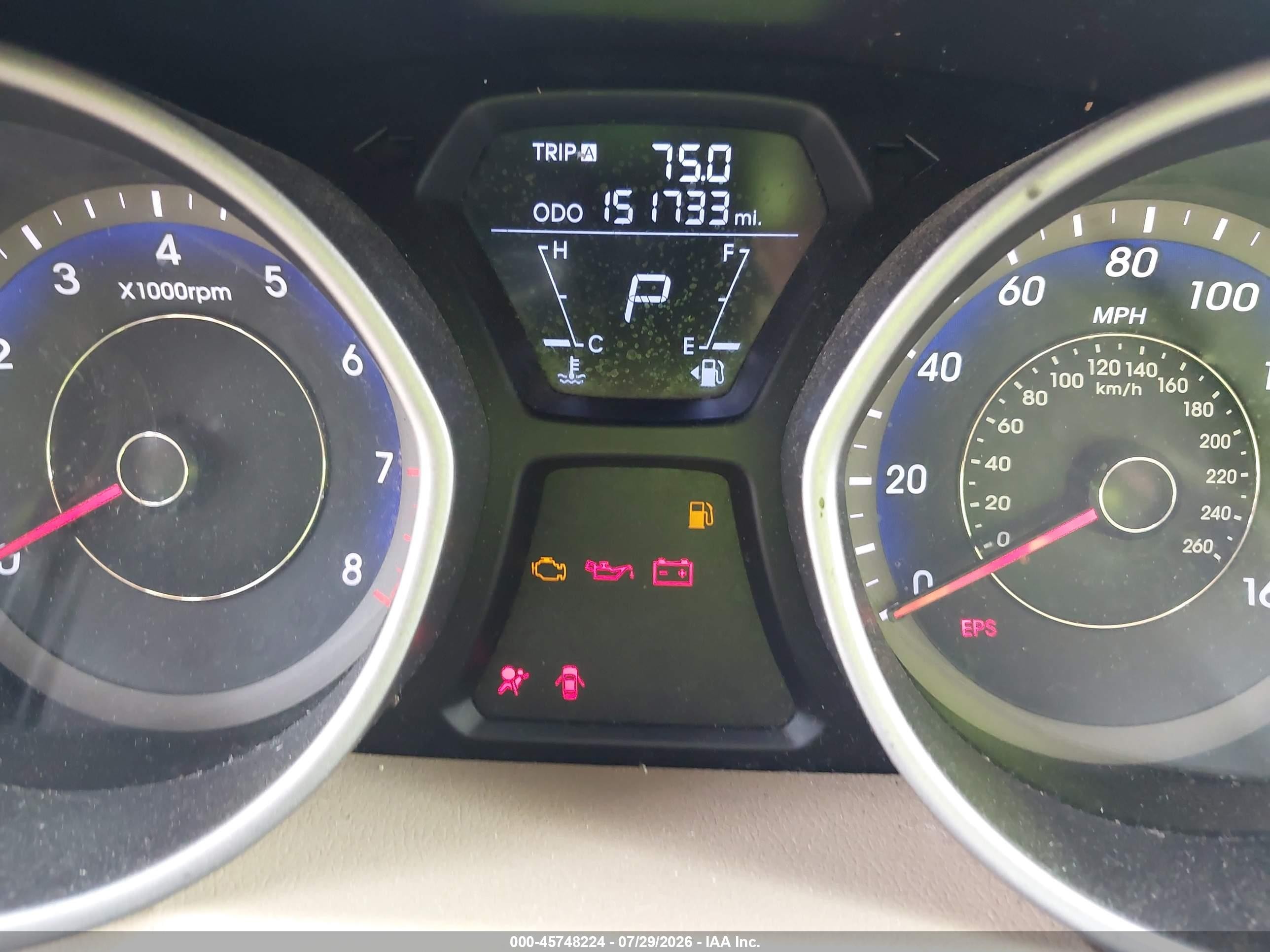 2013 Hyundai Elantra Gls Blue vin: KMHDH4AE8DU755757