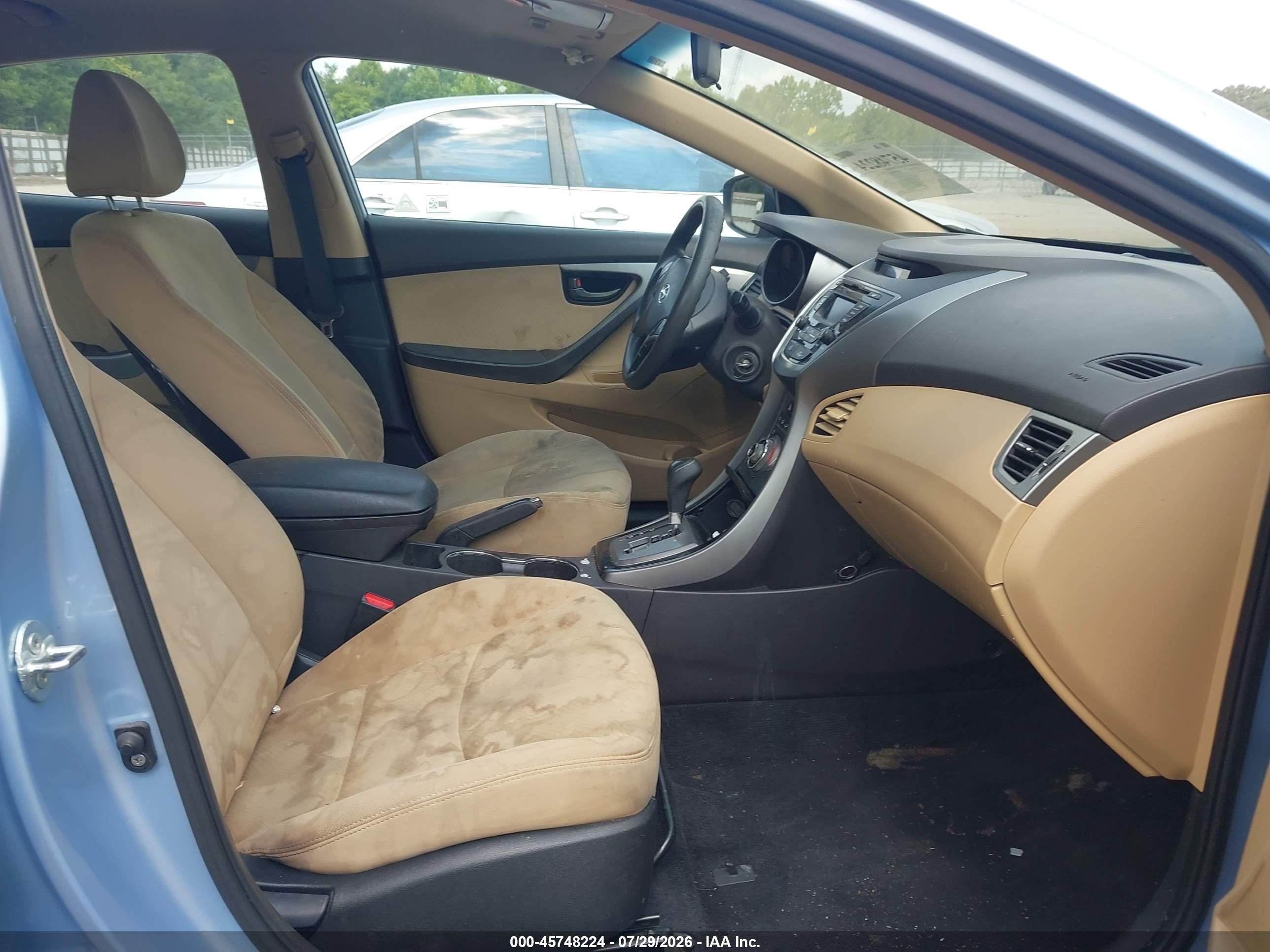 2013 Hyundai Elantra Gls Blue vin: KMHDH4AE8DU755757