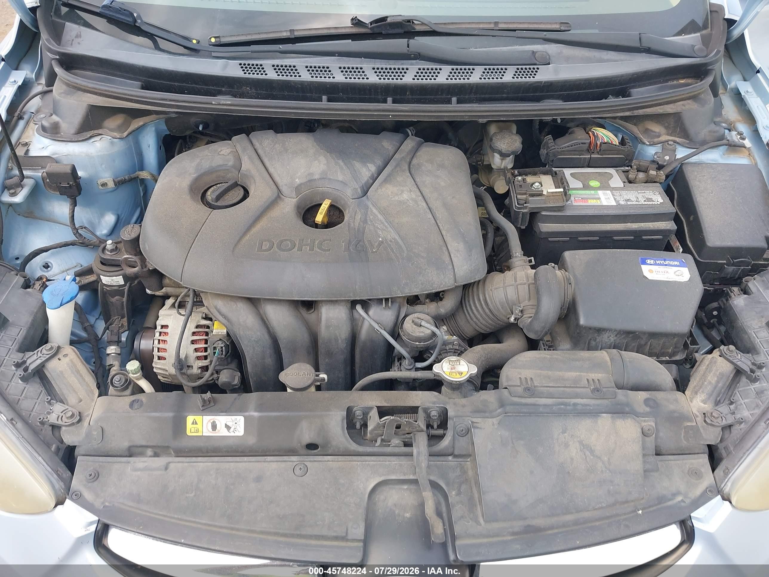 2013 Hyundai Elantra Gls Blue vin: KMHDH4AE8DU755757