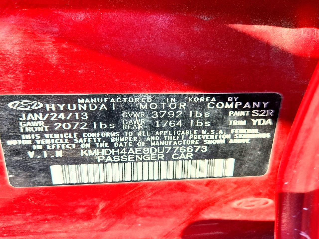 2013 Hyundai Elantra Gls Brown vin: KMHDH4AE8DU776673