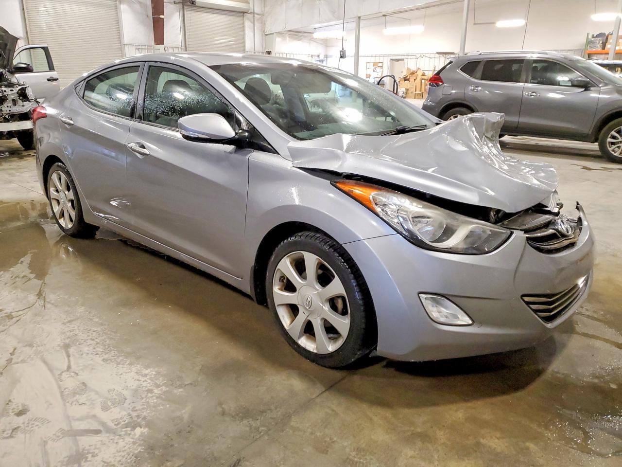 2013 Hyundai Elantra Limited Gray vin: KMHDH4AE8DU776771