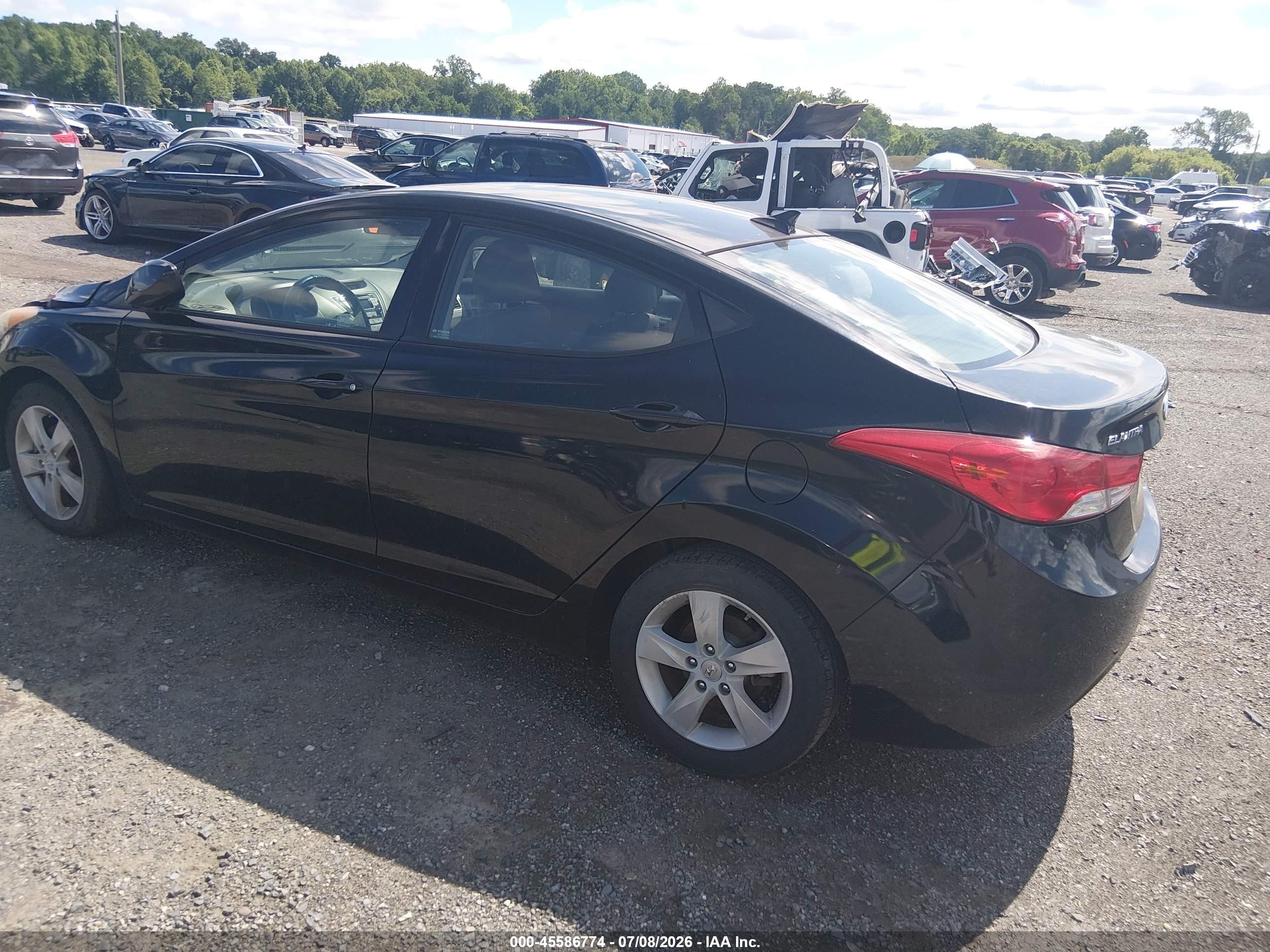 2013 Hyundai Elantra Gls Черный vin: KMHDH4AE8DU794316