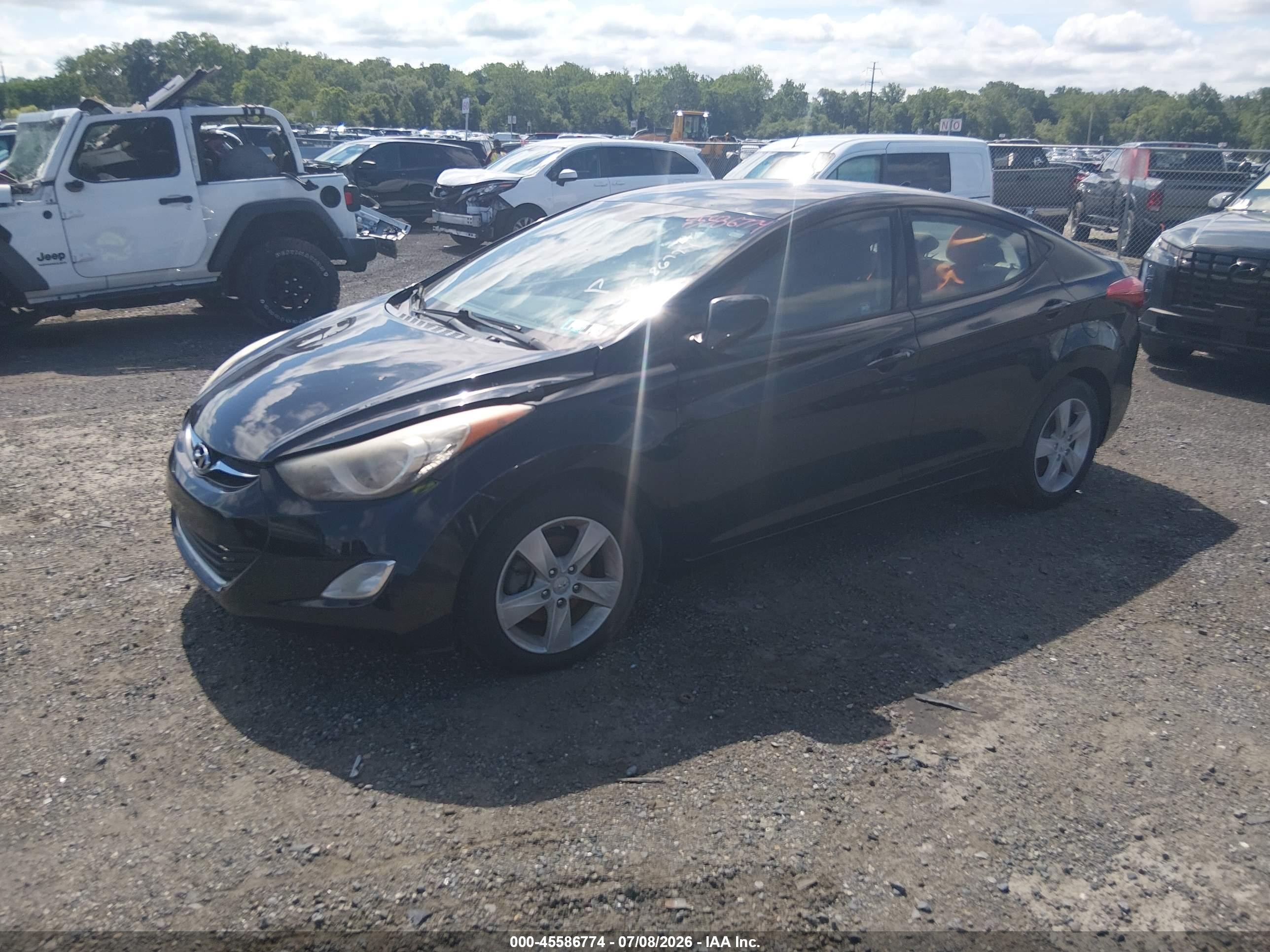 2013 Hyundai Elantra Gls Черный vin: KMHDH4AE8DU794316