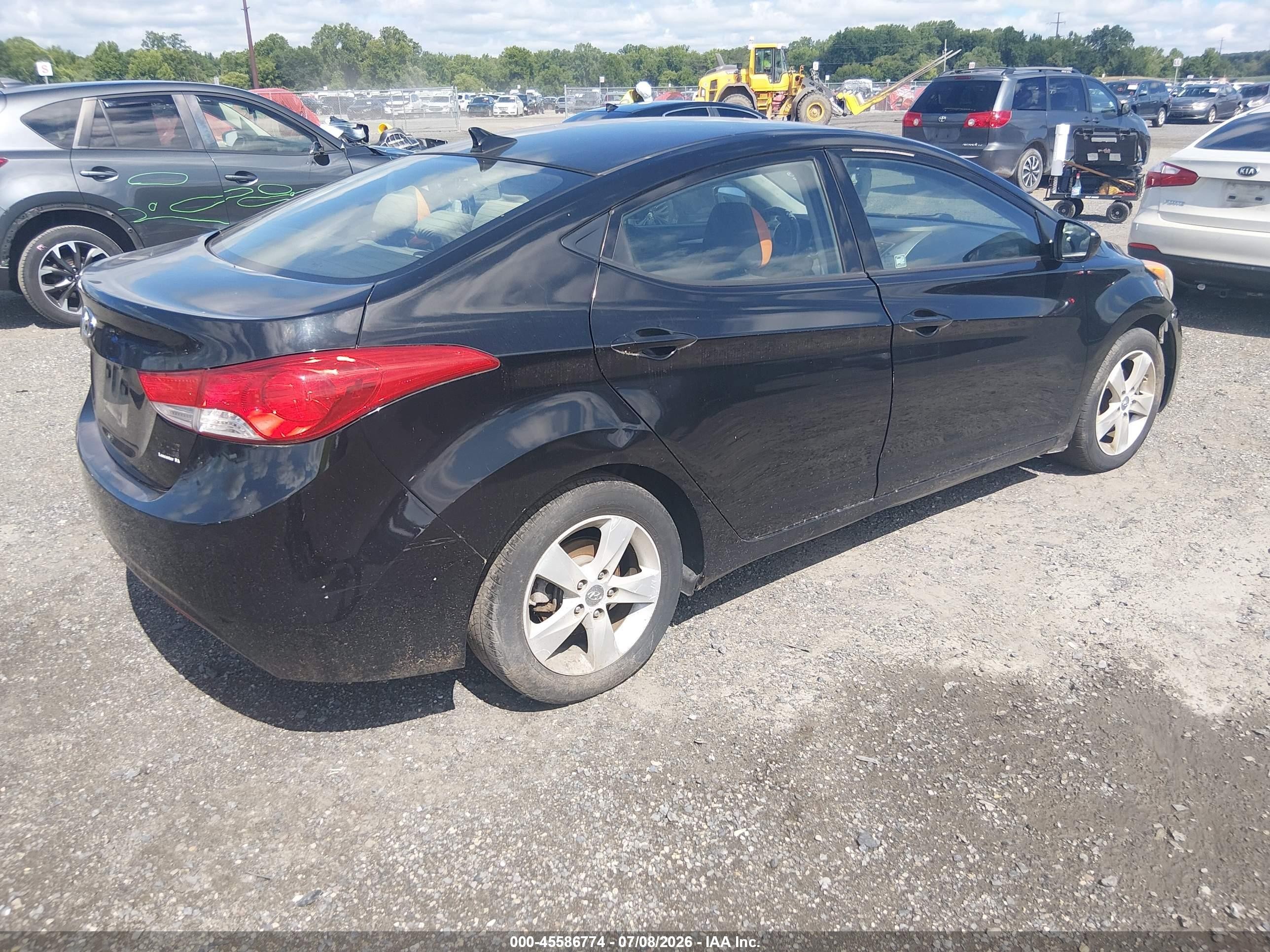 2013 Hyundai Elantra Gls Черный vin: KMHDH4AE8DU794316