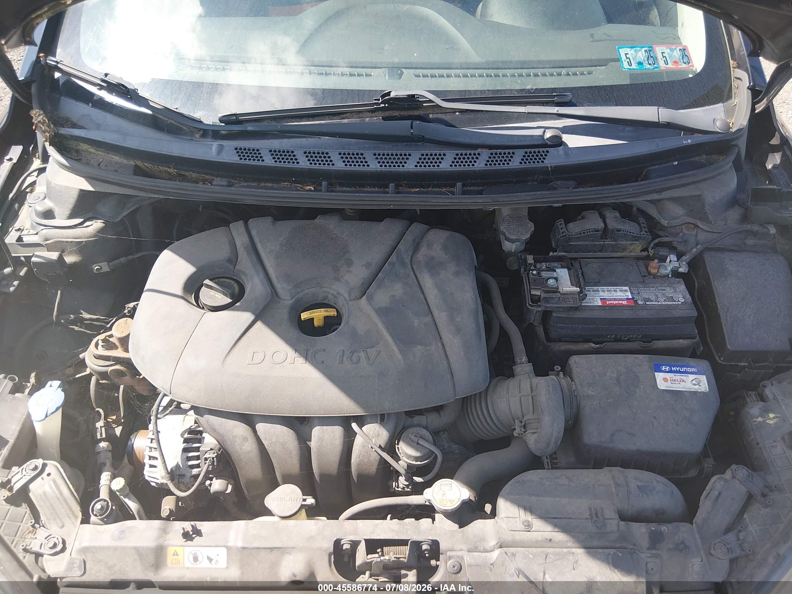 2013 Hyundai Elantra Gls Черный vin: KMHDH4AE8DU794316