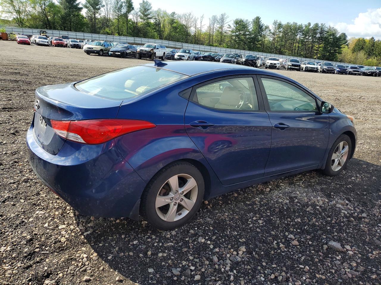 2013 Hyundai Elantra Gls Синий vin: KMHDH4AE8DU821210