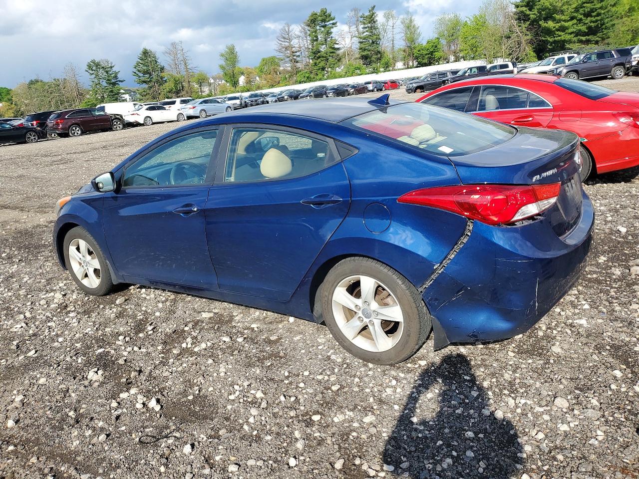 2013 Hyundai Elantra Gls Синий vin: KMHDH4AE8DU821210