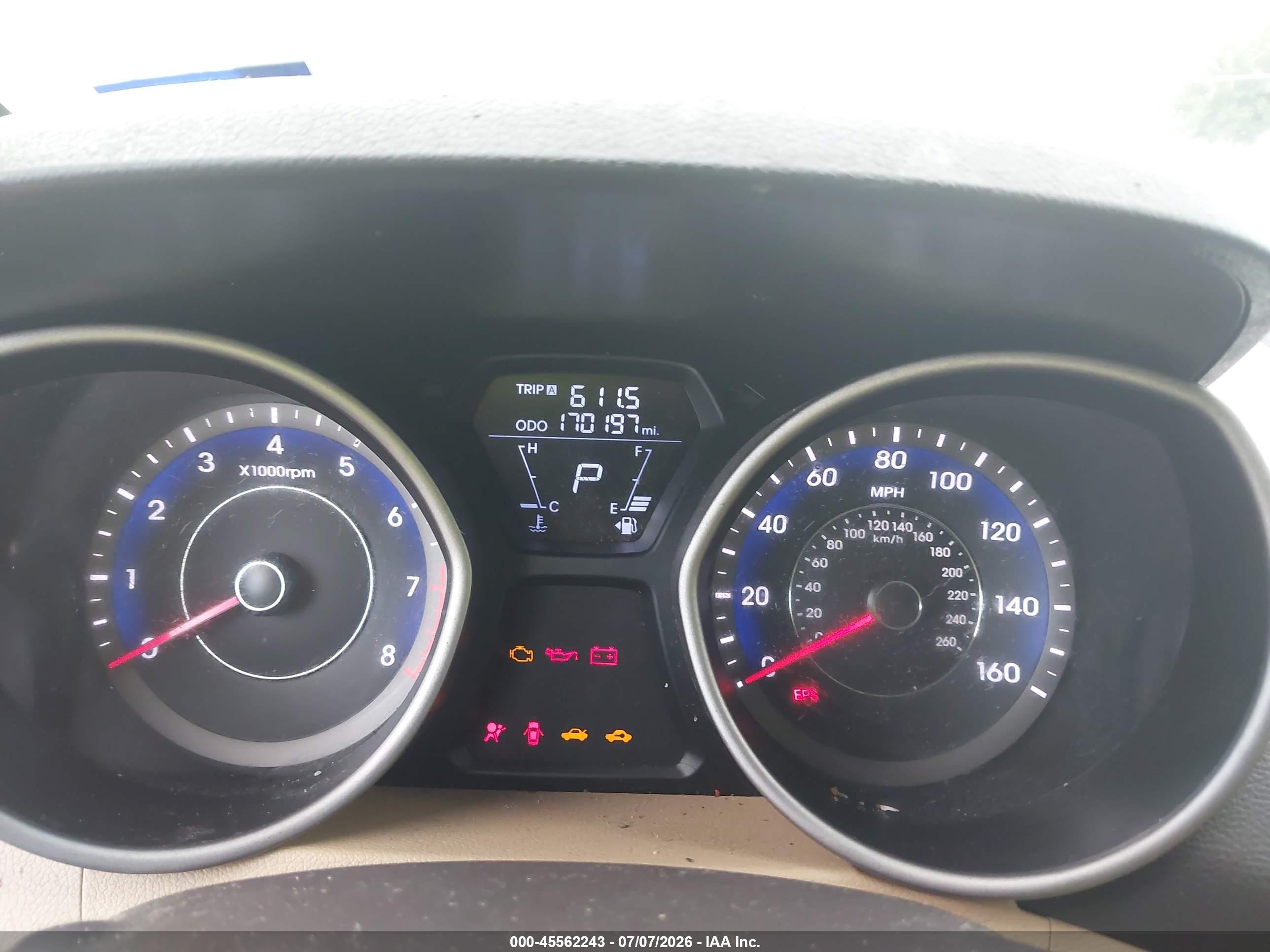 2013 Hyundai Elantra Limited Light Blue vin: KMHDH4AE8DU842669