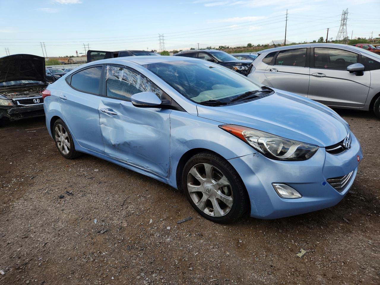 2013 Hyundai Elantra Limited Teal vin: KMHDH4AE8DU846205