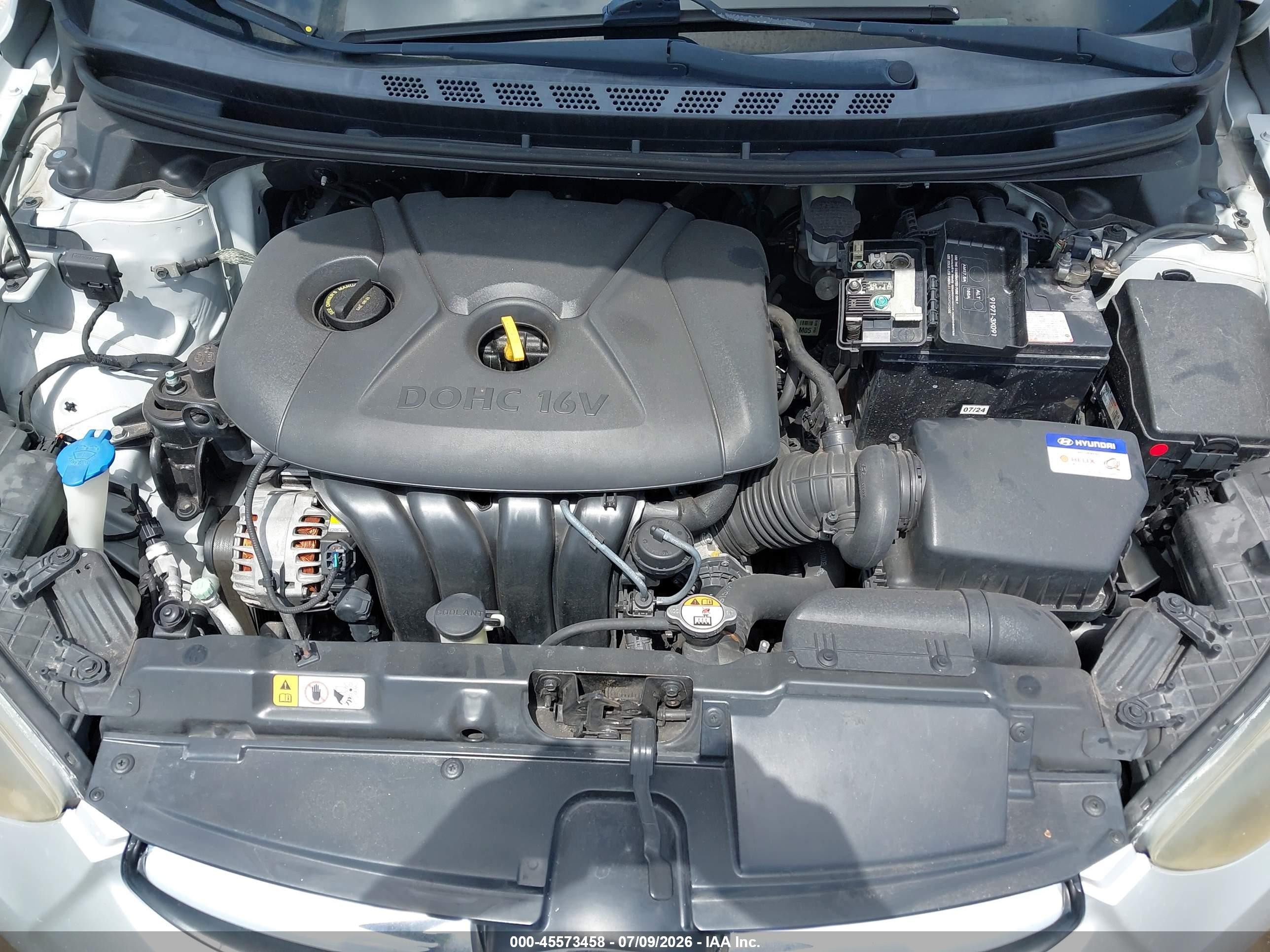 2013 Hyundai Elantra Gls Серебряный vin: KMHDH4AE8DU854465