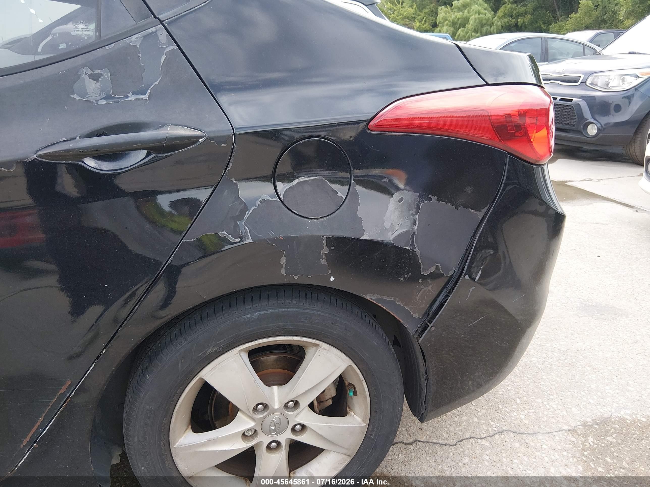 2013 Hyundai Elantra Gls Black vin: KMHDH4AE8DU855888