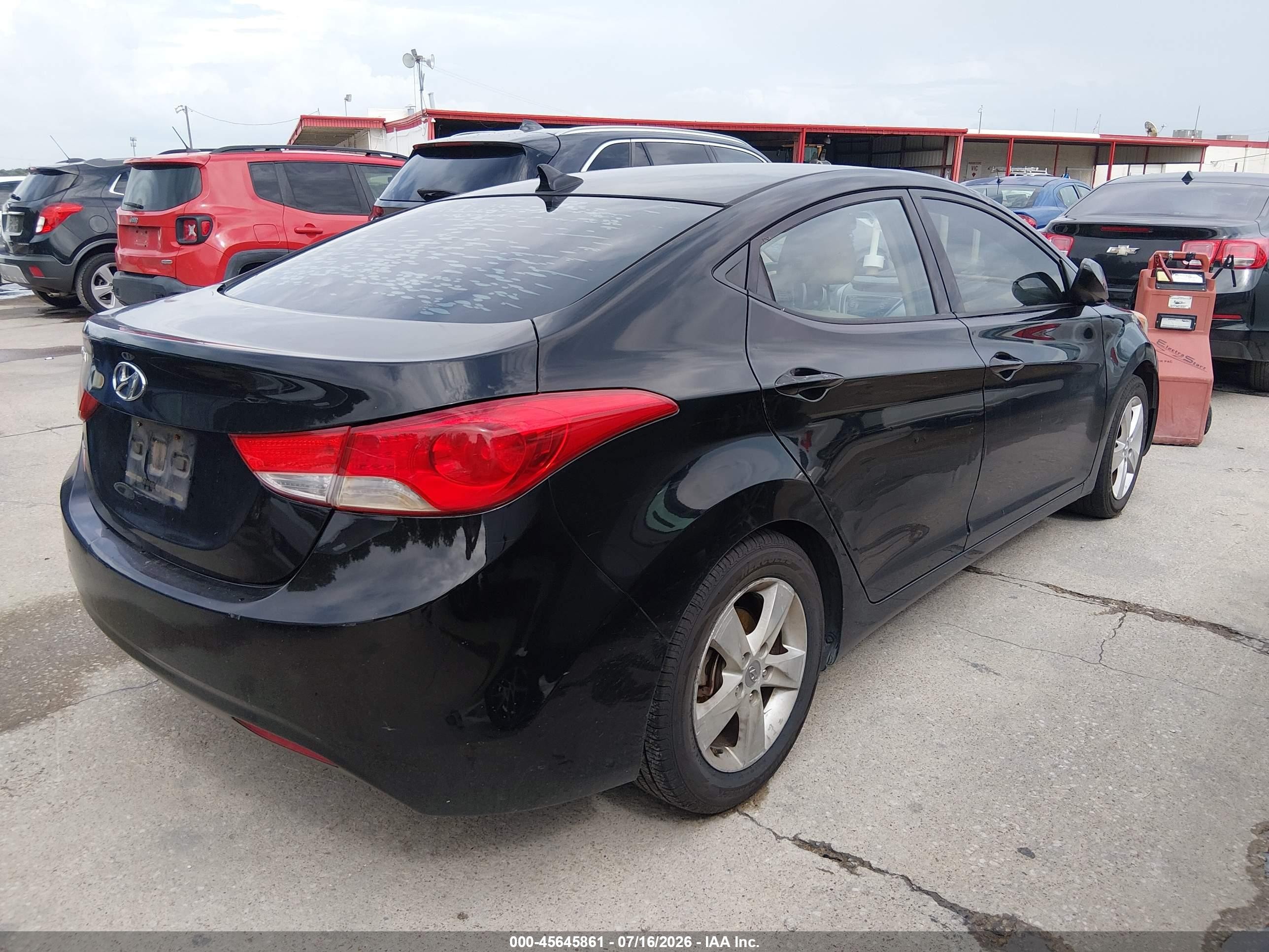 2013 Hyundai Elantra Gls Black vin: KMHDH4AE8DU855888