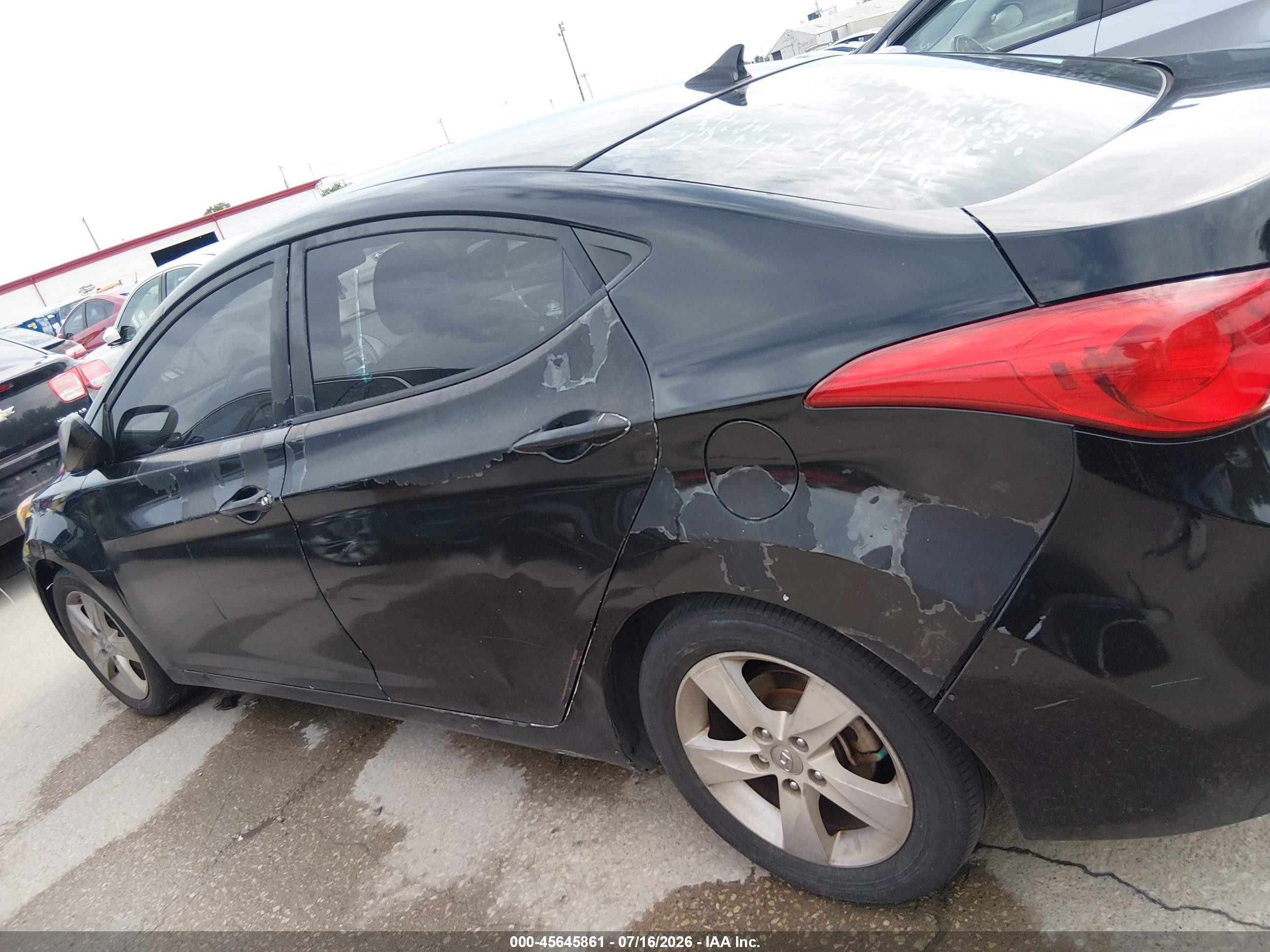 2013 Hyundai Elantra Gls Black vin: KMHDH4AE8DU855888