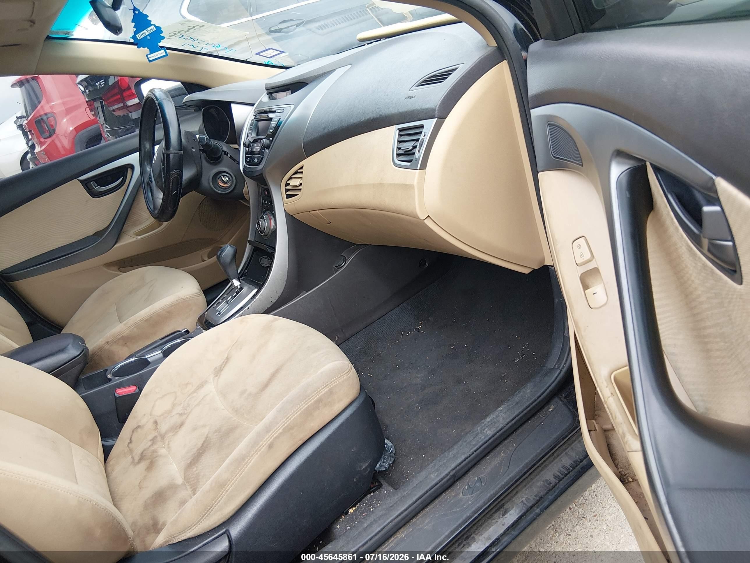 2013 Hyundai Elantra Gls Black vin: KMHDH4AE8DU855888