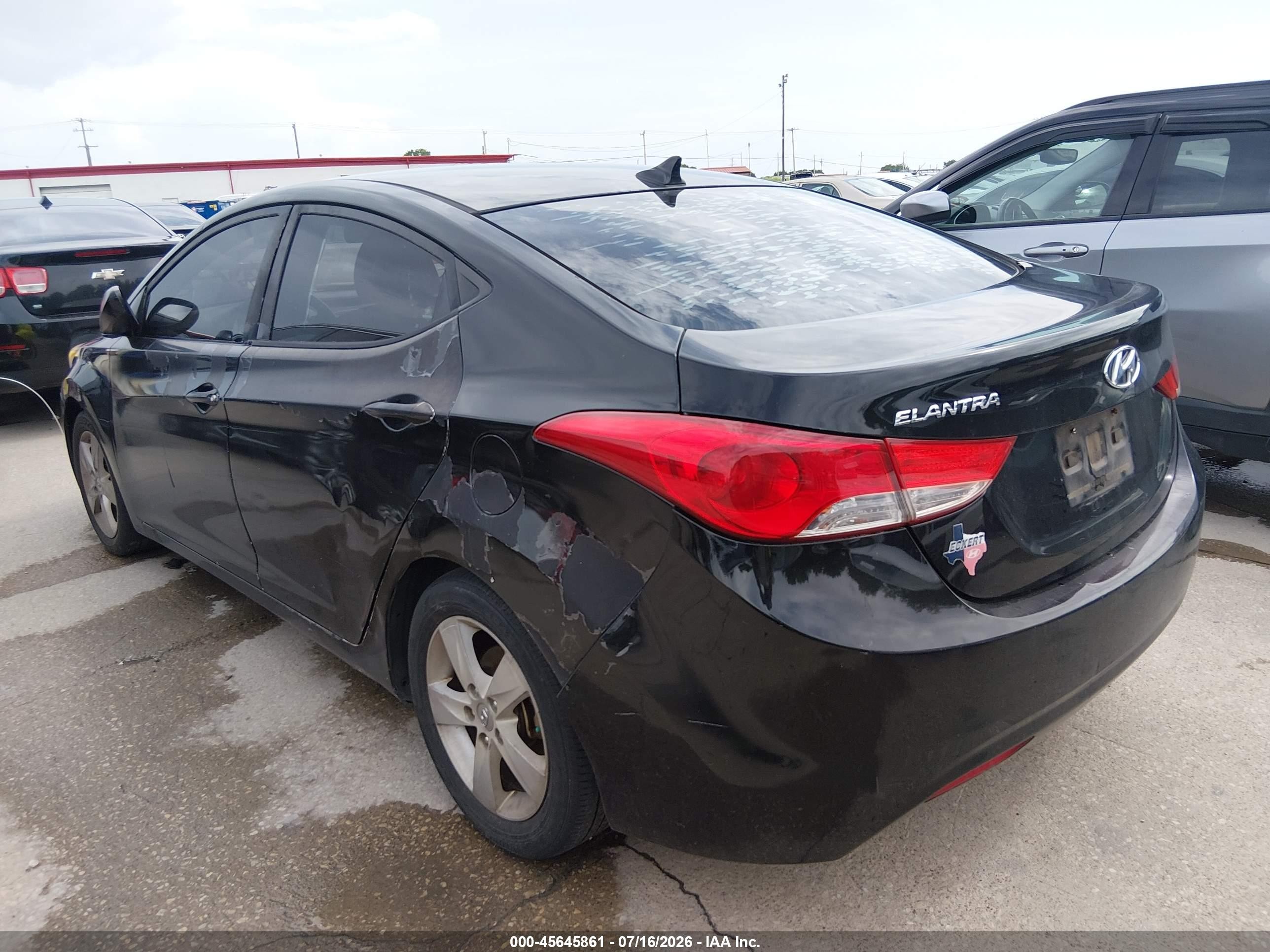 2013 Hyundai Elantra Gls Black vin: KMHDH4AE8DU855888