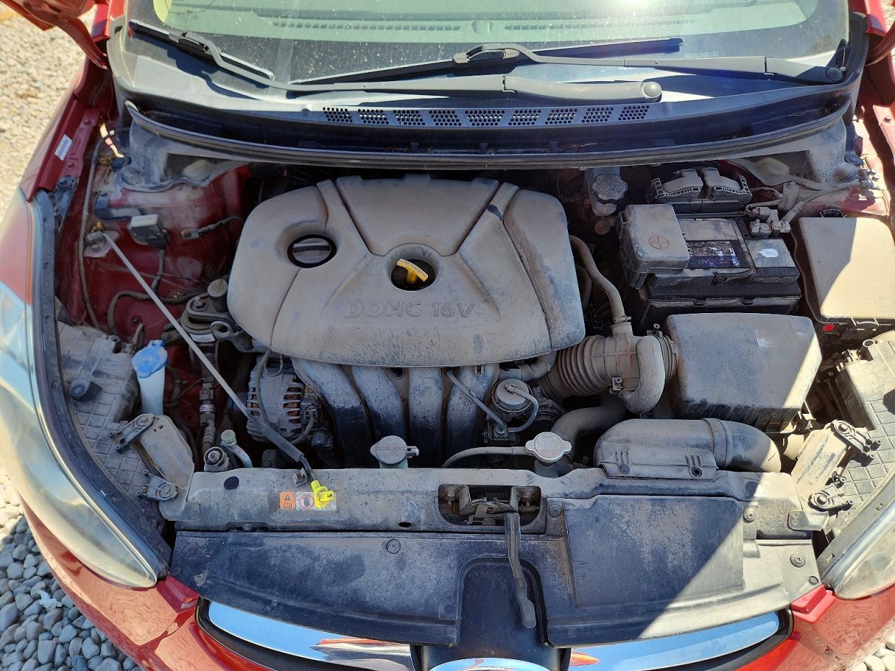 2013 Hyundai Elantra Gls Burgundy vin: KMHDH4AE8DU864171