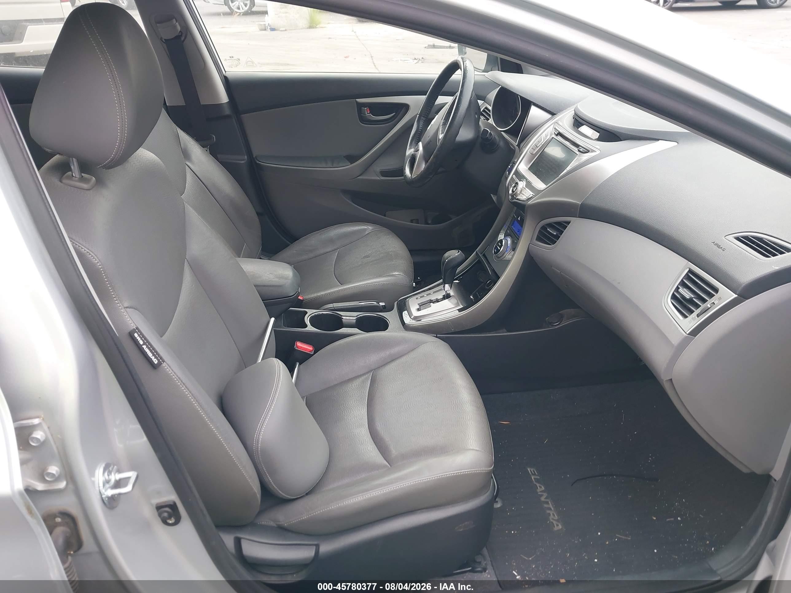 2013 Hyundai Elantra Limited Silver vin: KMHDH4AE8DU919623