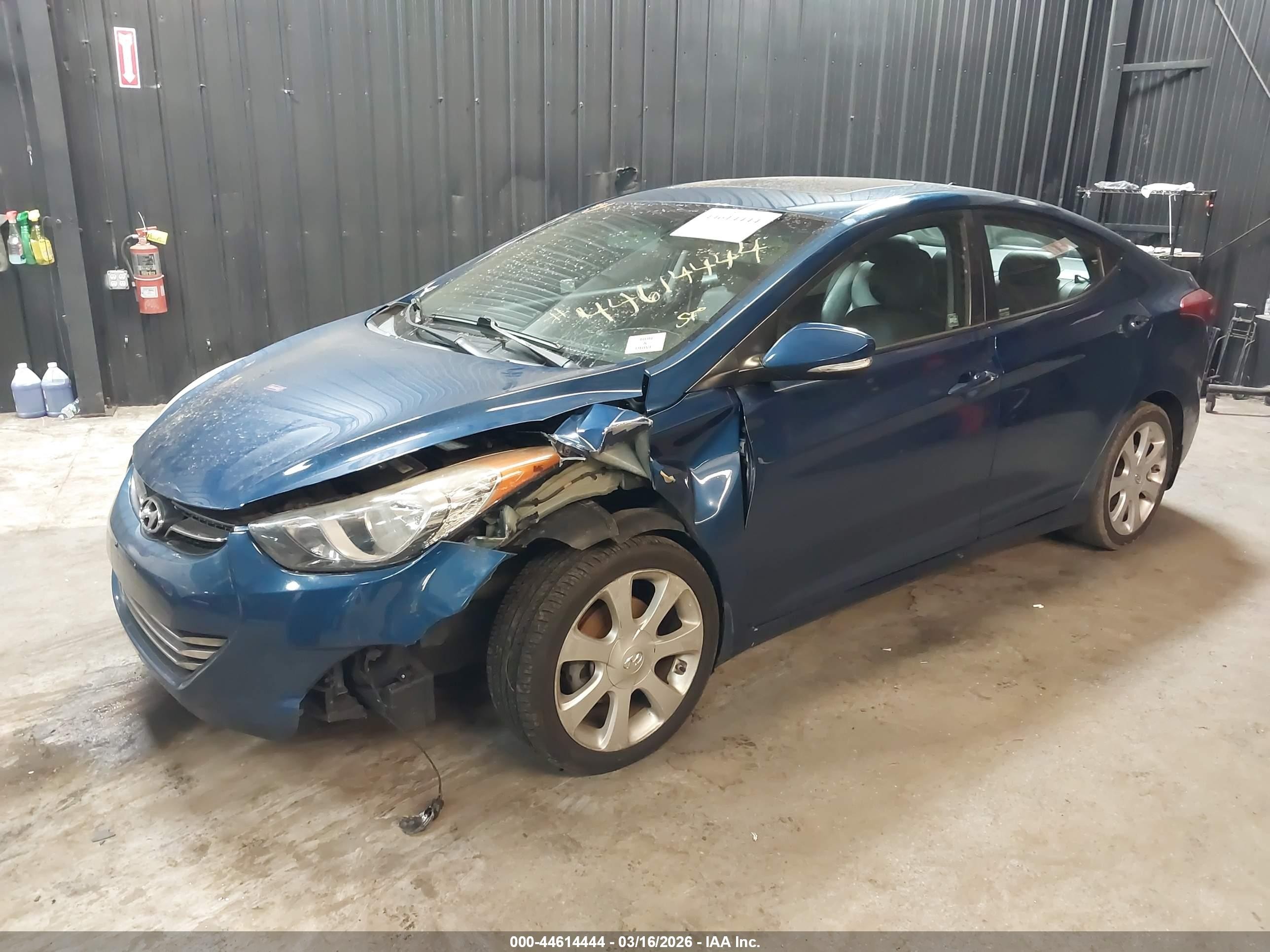 2013 Hyundai Elantra Limited Dark Blue vin: KMHDH4AE8DU950046
